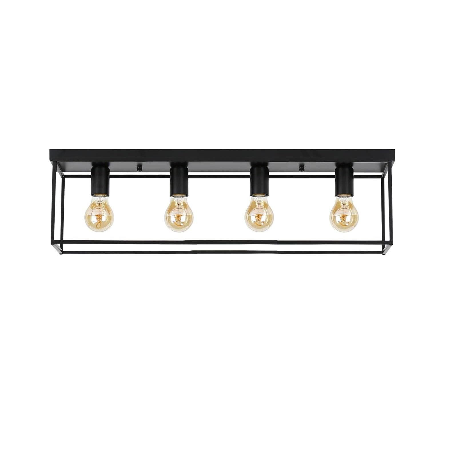 ZMH Deckenleuchte Retro Schwarz industrial 2//3//4 Flammige für Wohnzimmer günstig online kaufen