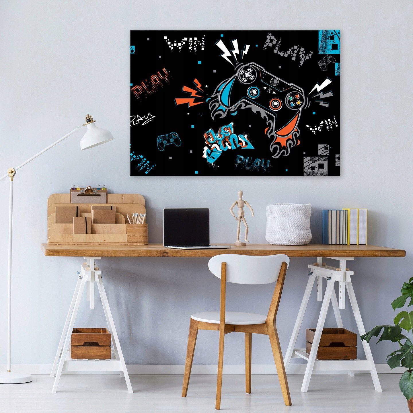 Wallarena Leinwandbild Kinderzimmer Junge Gaming Kinder Wandbild Groß XXL W günstig online kaufen