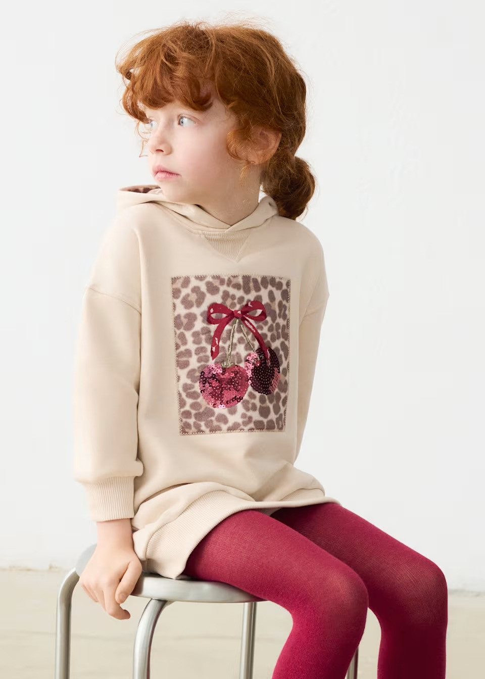 Mayoral Sweatkleid Mädchen Sweatkleid mit Kapuze (491625)