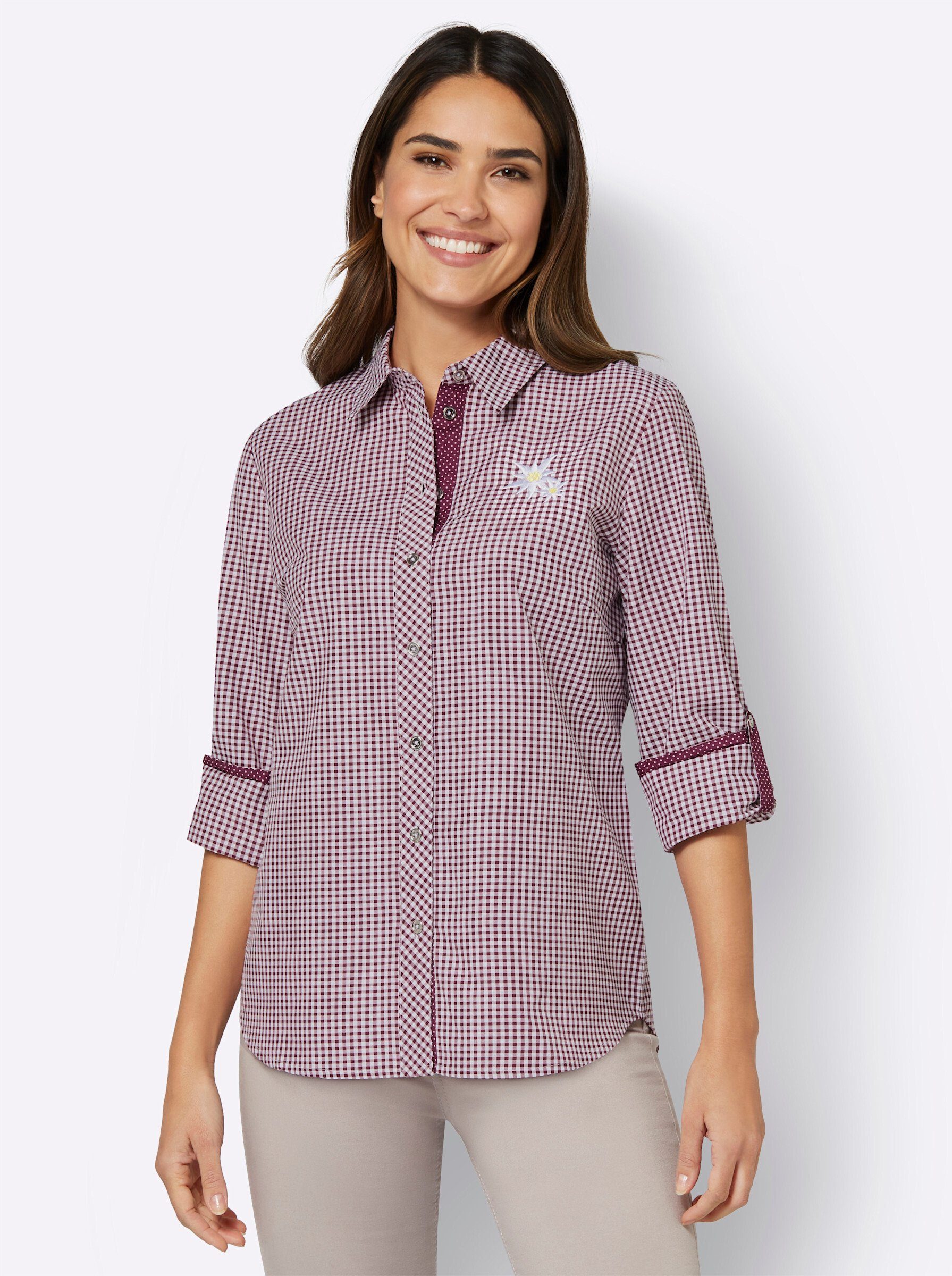 Sieh an! Klassische Bluse Trachtenbluse günstig online kaufen