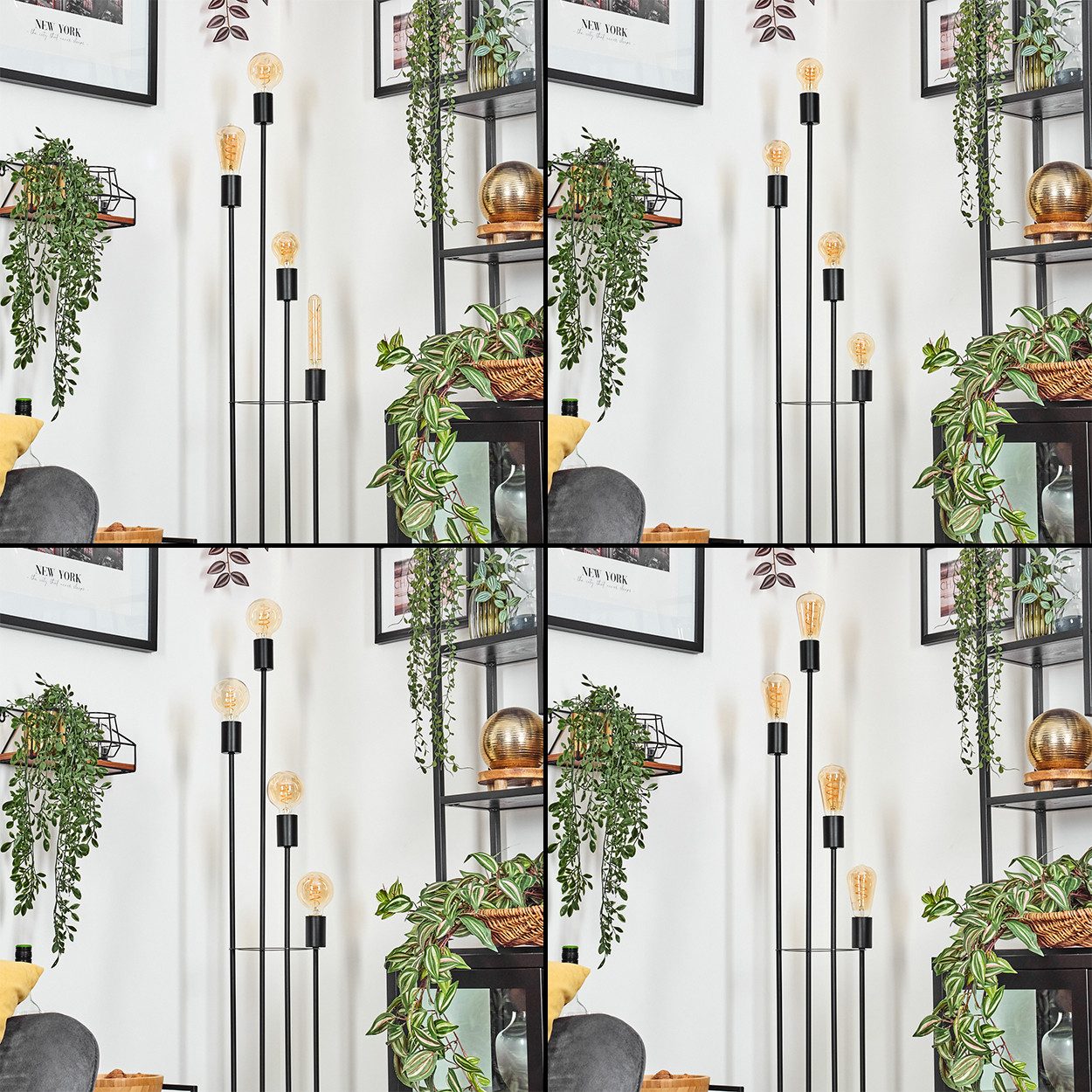 hofstein Stehlampe Stehlampe aus Metall/Holz in günstig online kaufen