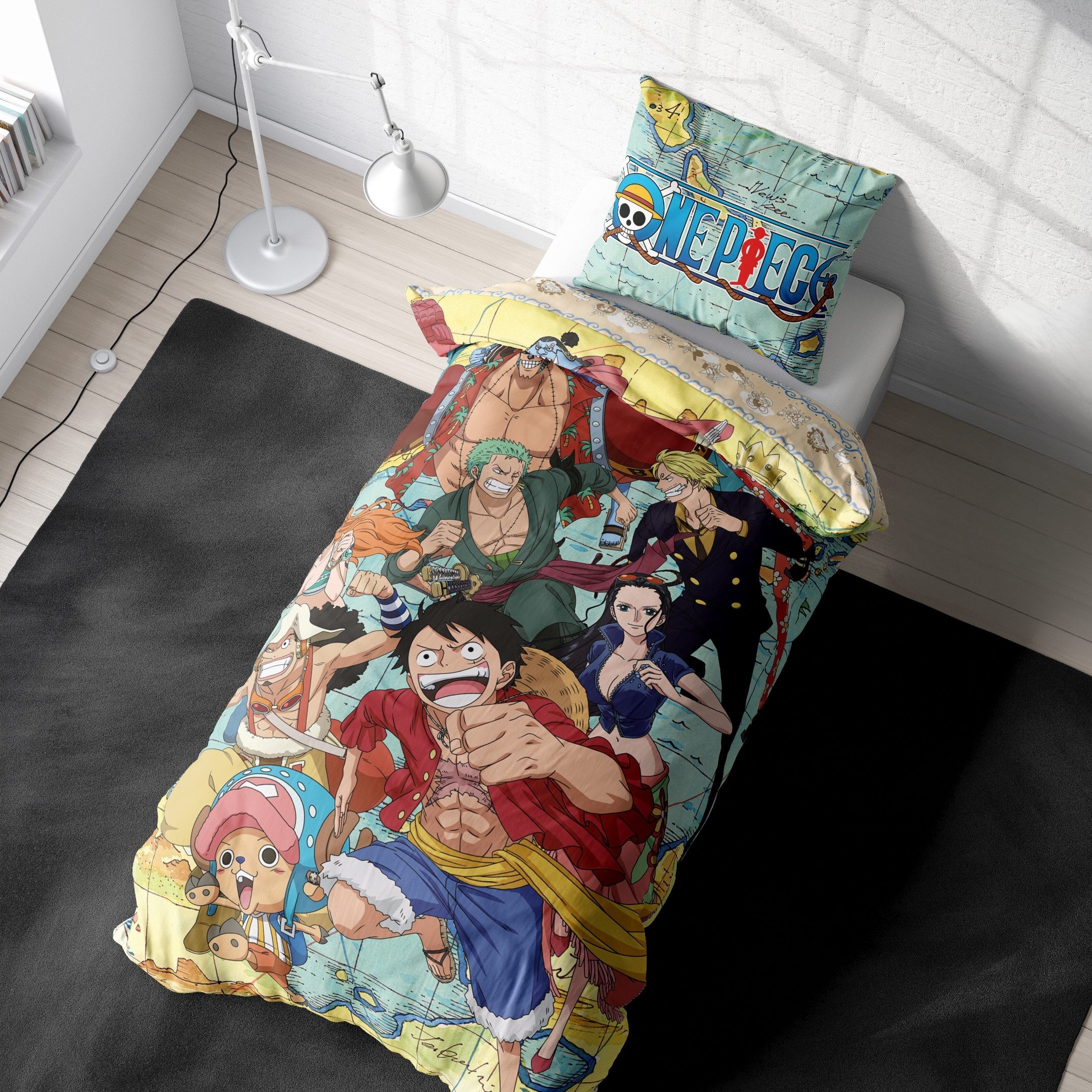 MTOnlinehandel Bettwäsche One Piece Anime 135x200+80x80 cm Ruffy und seine günstig online kaufen