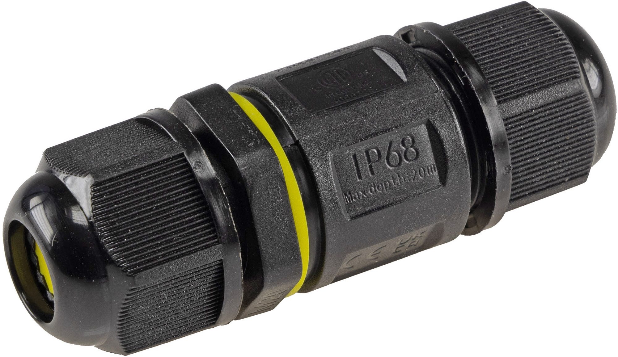 ChiliTec Kabelbox 3-polig, Kabelverbinder, IP68, Schraubanschluss, Maße 72x26mm, wasserdicht