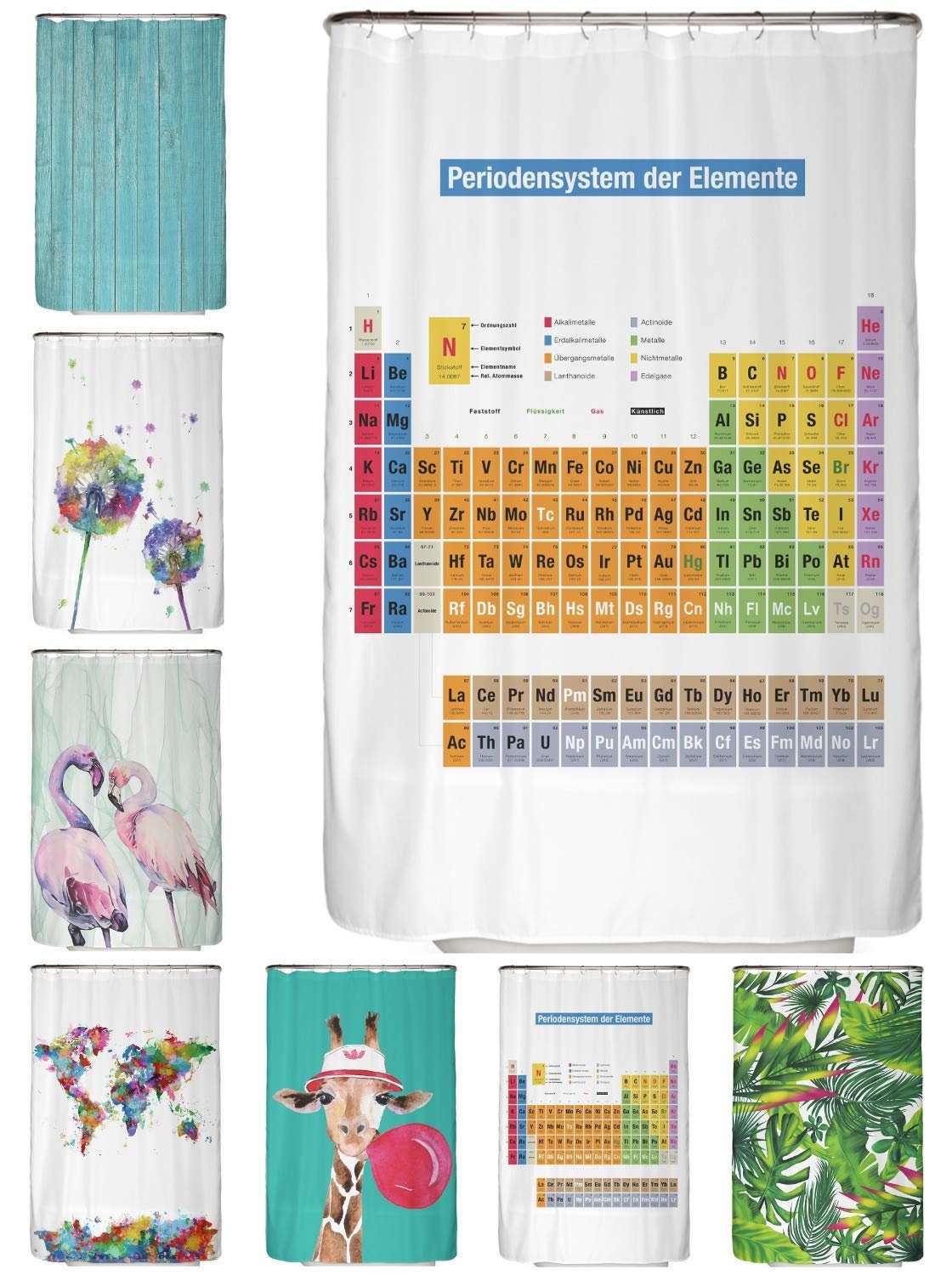 Arteneur Duschvorhang Breite 120 cm, Anti-Schimmel Beschichtet, Beschwerter günstig online kaufen