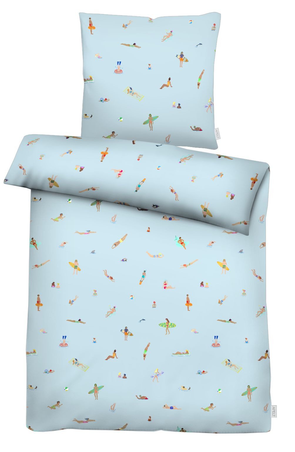 APELT Bettwäsche Beach Gots, Satin (Bio-Baumwolle), Strandmotiv