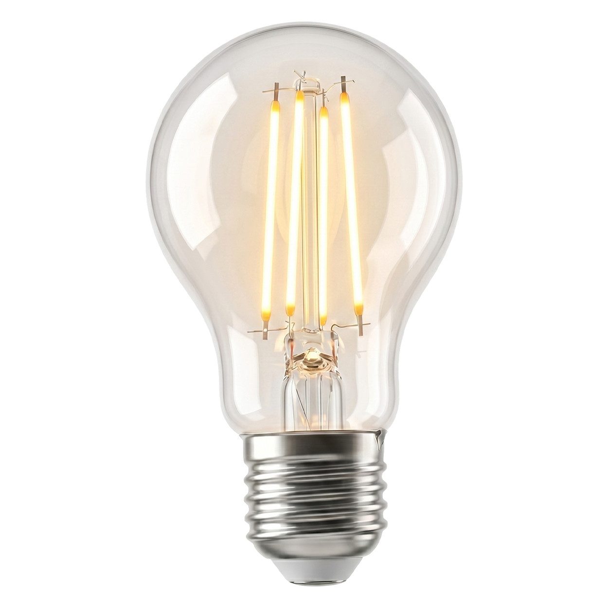 hofstein LED-Leuchtmittel 2er Set Glühbirne Warmweiß dimmbar 7 Watt, E27, 2700 Kelvin, 800 Lumen, Klassisch, Filament, Klar – Bild 3 von 5