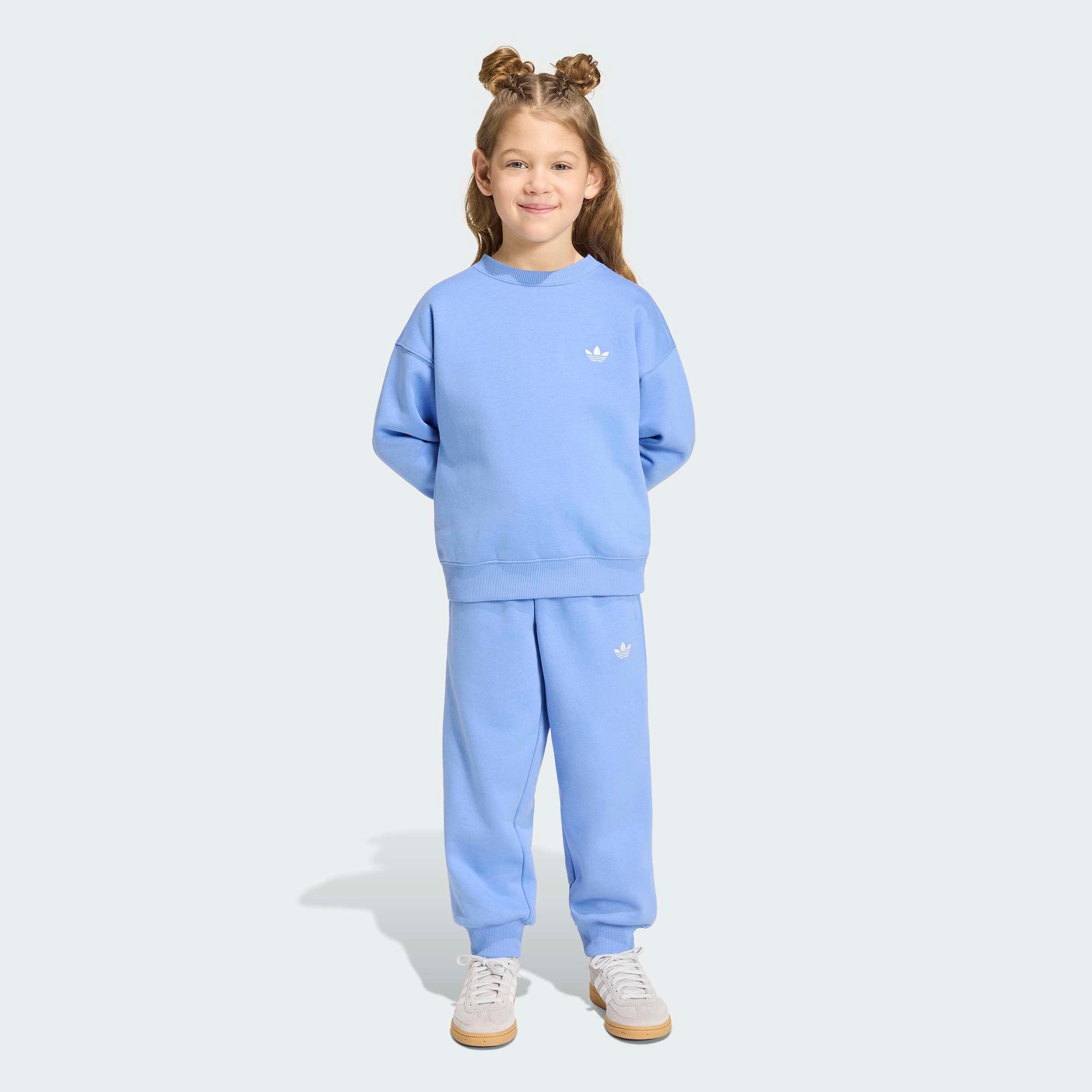 adidas Originals Trainingsanzug CREW JOG SET (2-tlg), für Kinder, zweiteiliges Set, aus Baumwolle