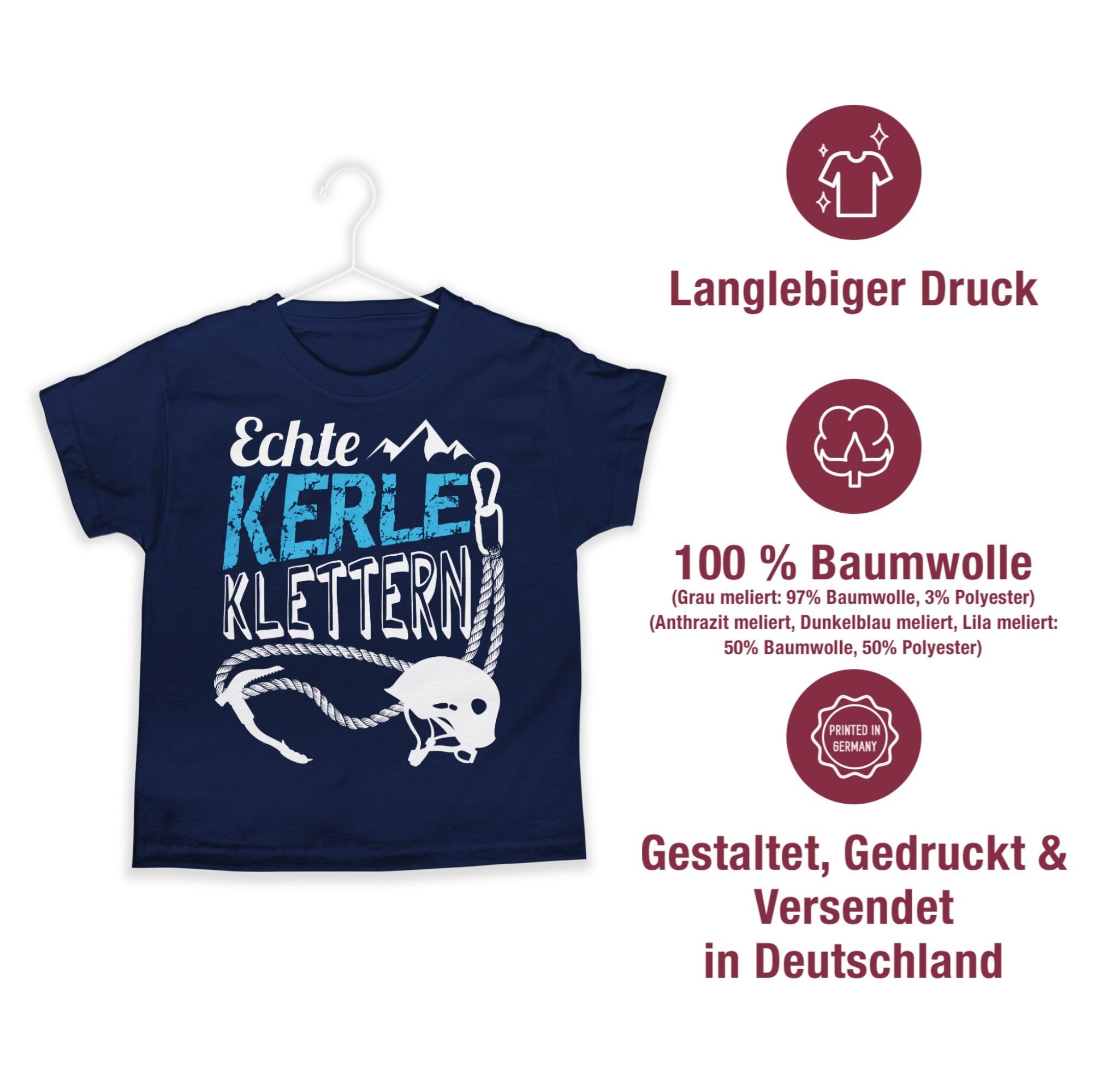 T-Shirt Shirtracer Kinder Dunkelblau Kerle 1 klettern Echte Sport Kleidung