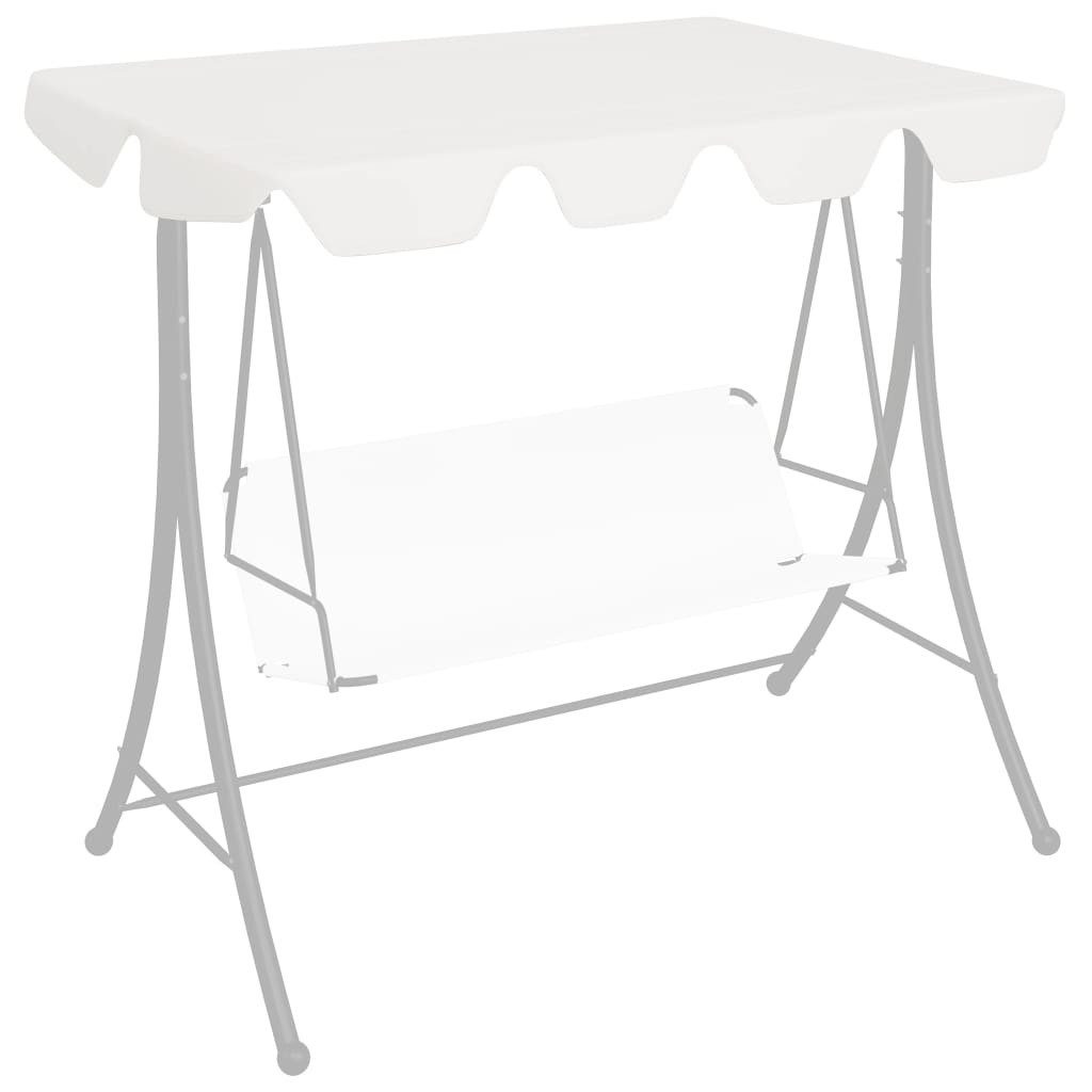 vidaXL Pavillon-Ersatzdach Ersatzdach für Hollywoodschaukel Weiß 188/168x145/110 cm, 248 x 186 cm