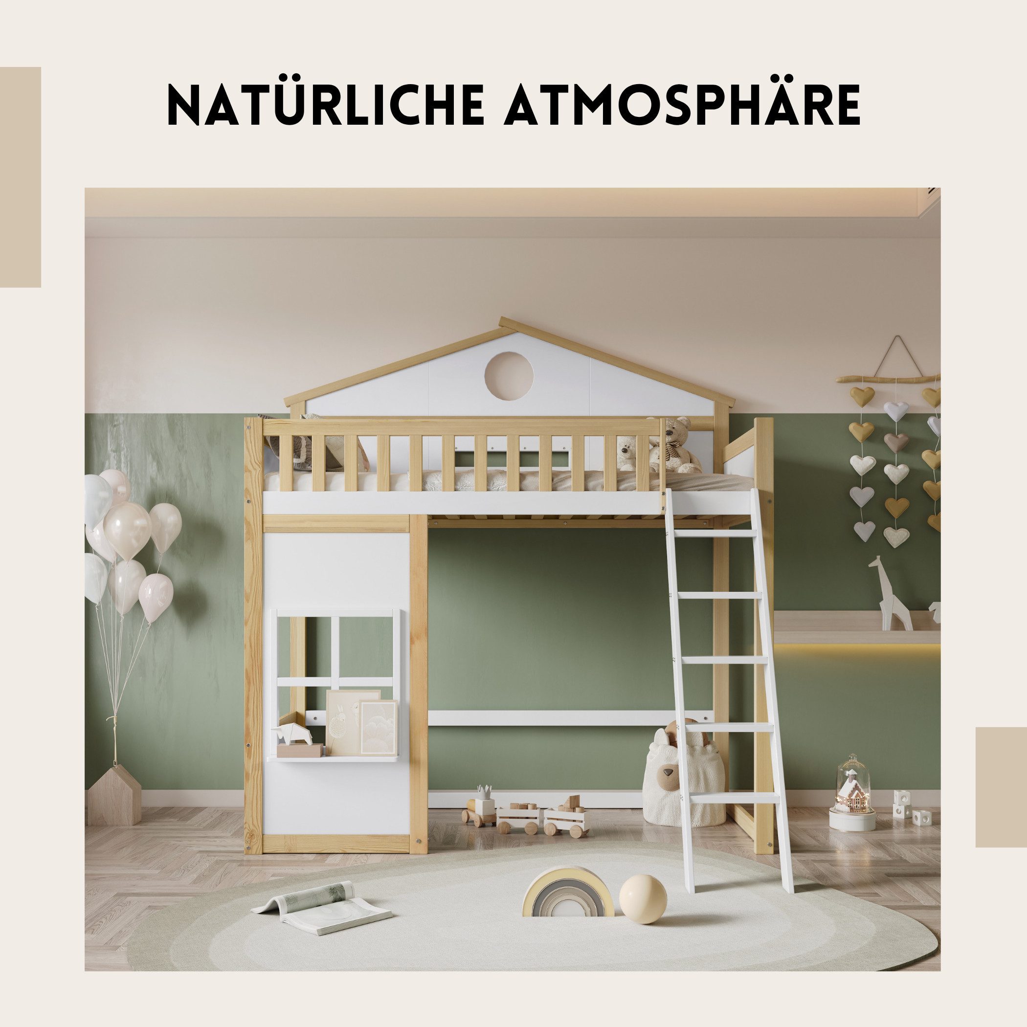 SeedWave Hochbett Modernes Hausbett Kinderbett mit günstig online kaufen