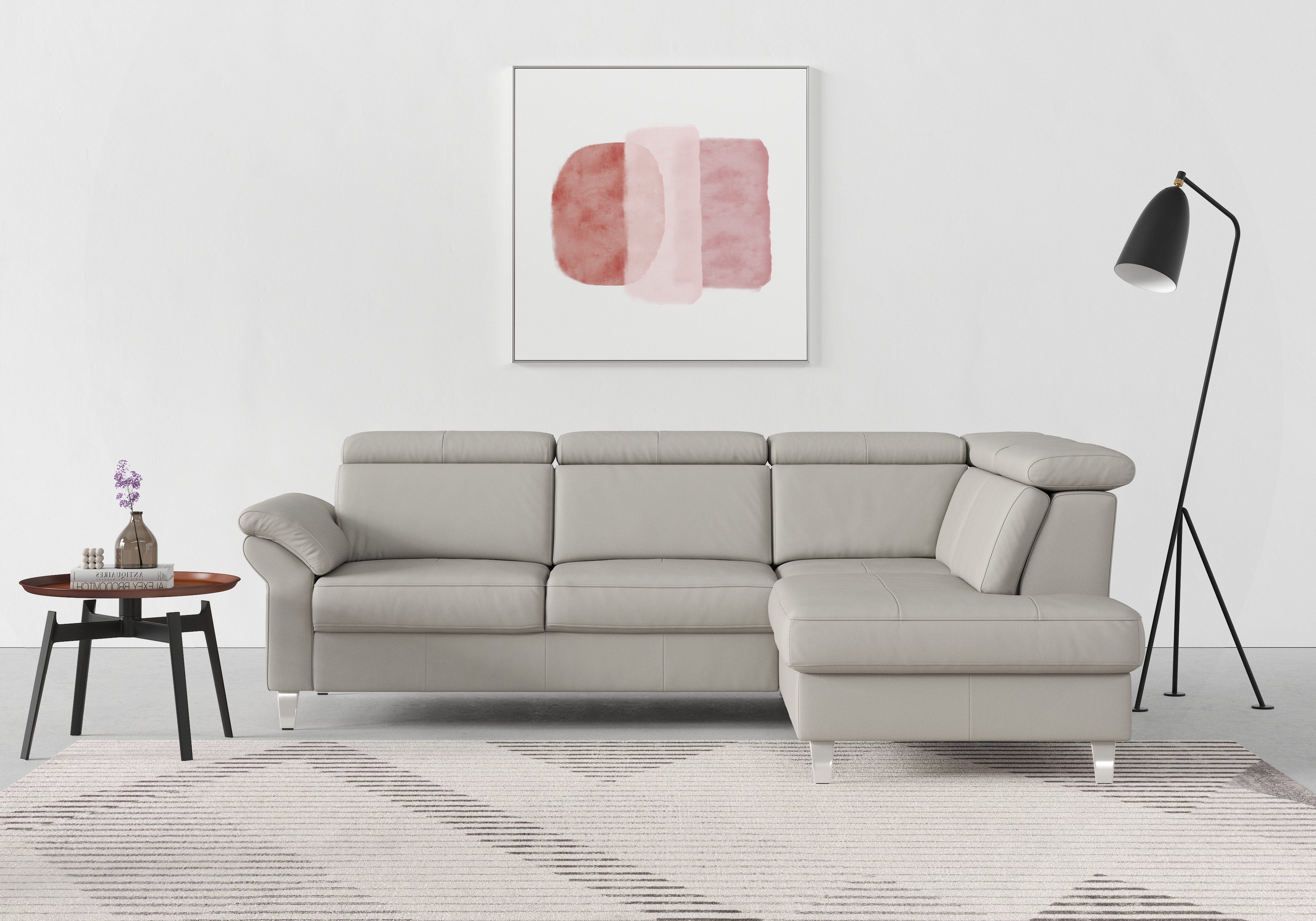 sit&more Ecksofa Arngast L-Form, inklusive Kopfteilverstellung und Federkern