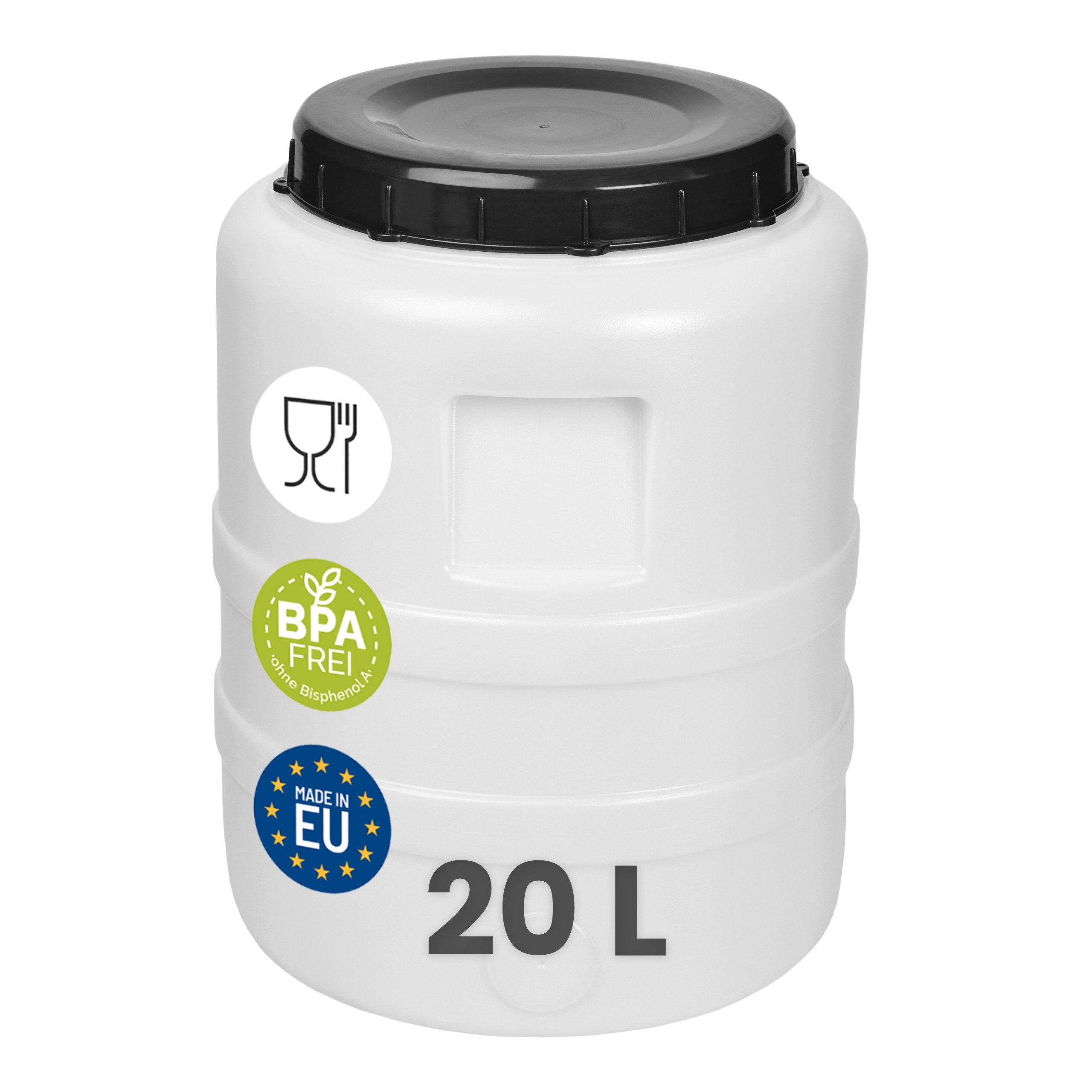 Garronda Regentonne 20 L Weithalsfass Futtertonne aus HDPE Wasserbehälter GD-0187, 20 l, (1-tlg)