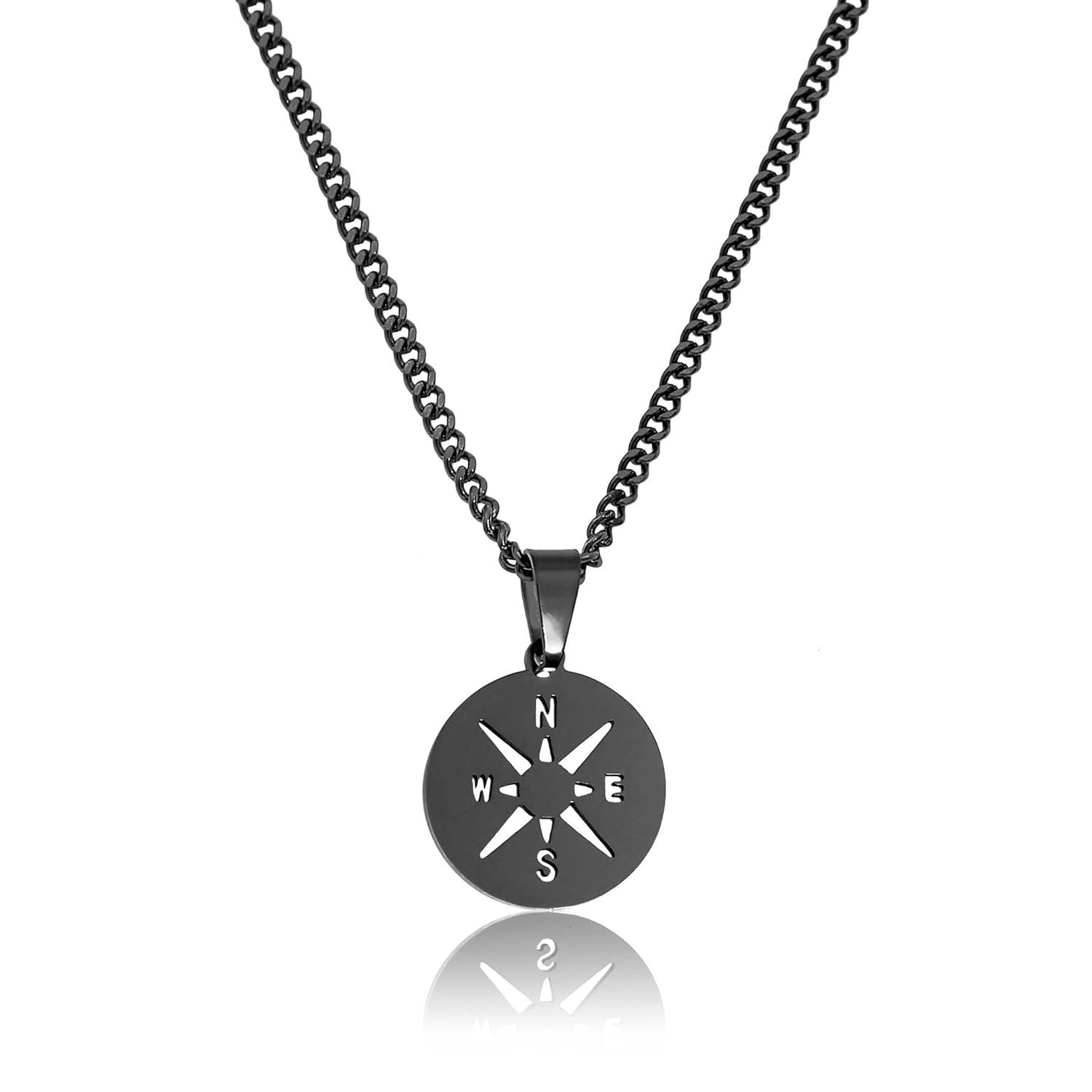 Made by Nami Kette mit Anhänger Edelstahl Halskette Herren mit Komopass Kom günstig online kaufen