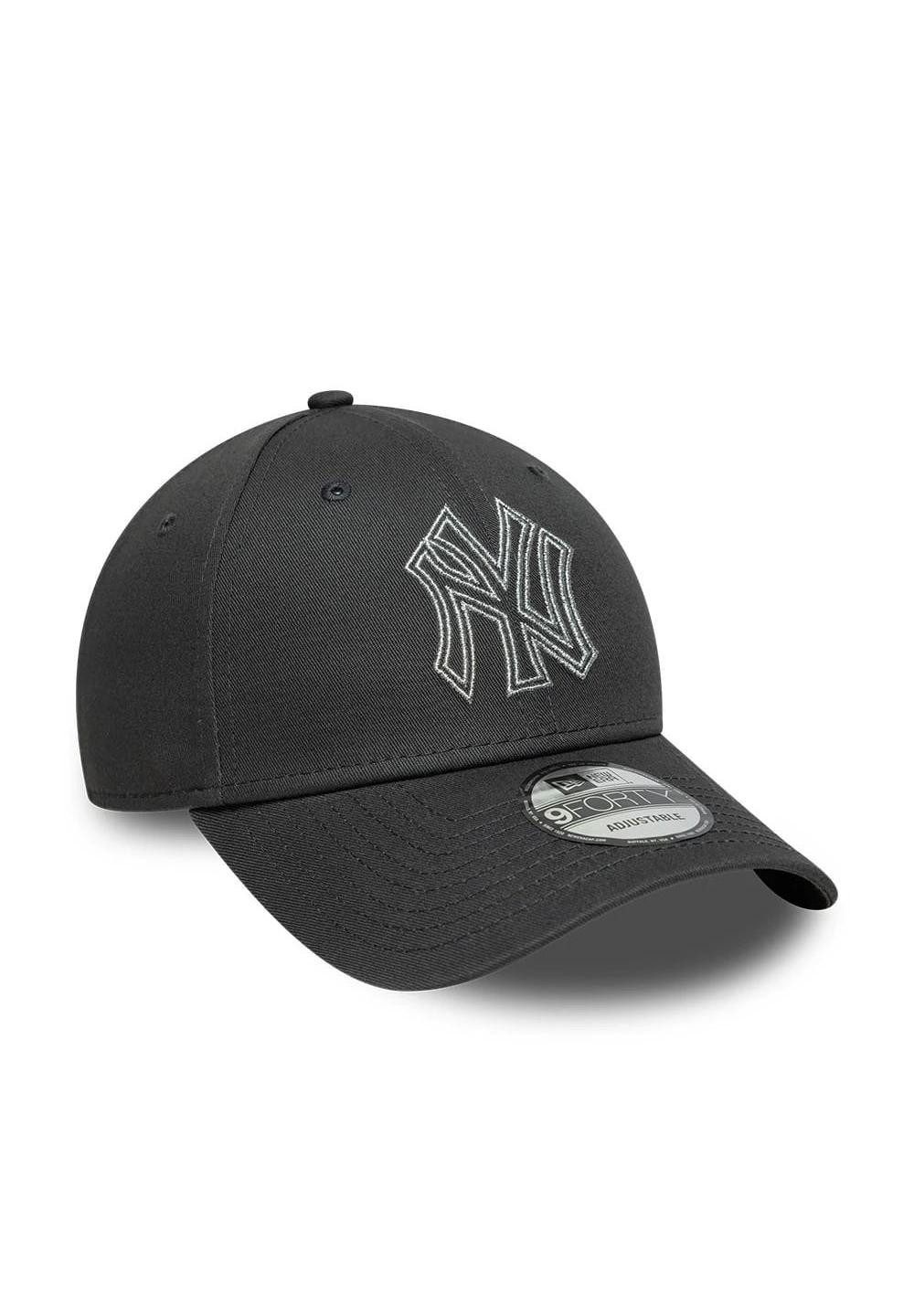 New Era Baseball Cap New York Yankees Metallic Outline 9Forty Adjustable Cap New Era Anthra (1-St)