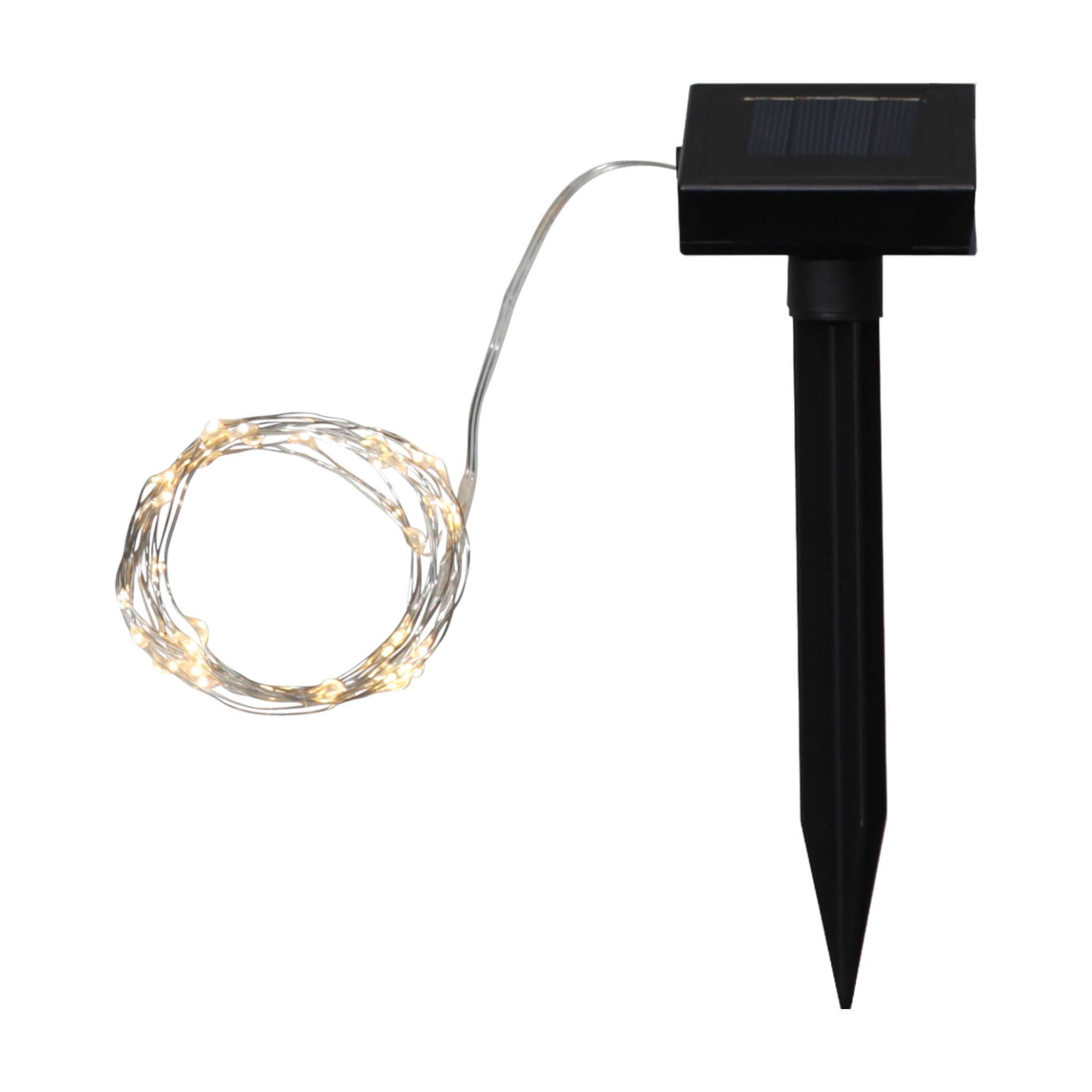 STAR TRADING LED-Lichterkette Dew Drop, Solar Drahtlichterkette Draht silbe günstig online kaufen