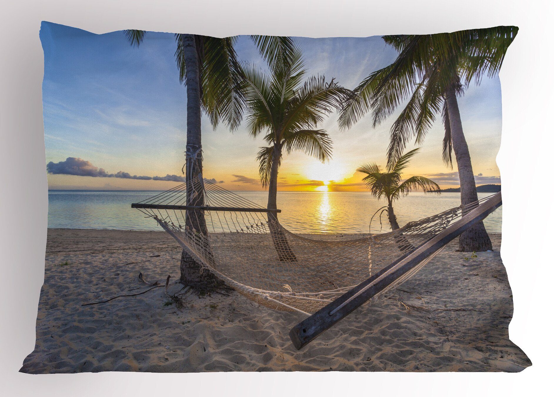 Palms Size Tropisch Dekorativer Paradise Abakuhaus Stück), Standard (1 Kissenbezüge King Gedruckter Beach Kissenbezug,