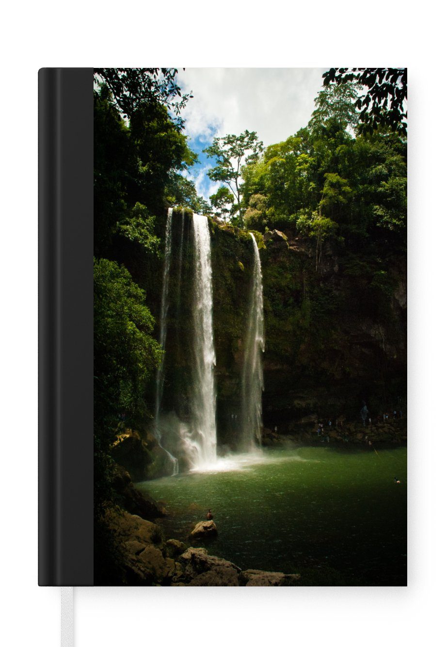 MuchoWow Notizbuch Wasserfälle Misol Ha bei Palenque in Mexiko, Journal, Merkzettel, Tagebuch, Notizheft, A5, 98 Seiten, Haushaltsbuch