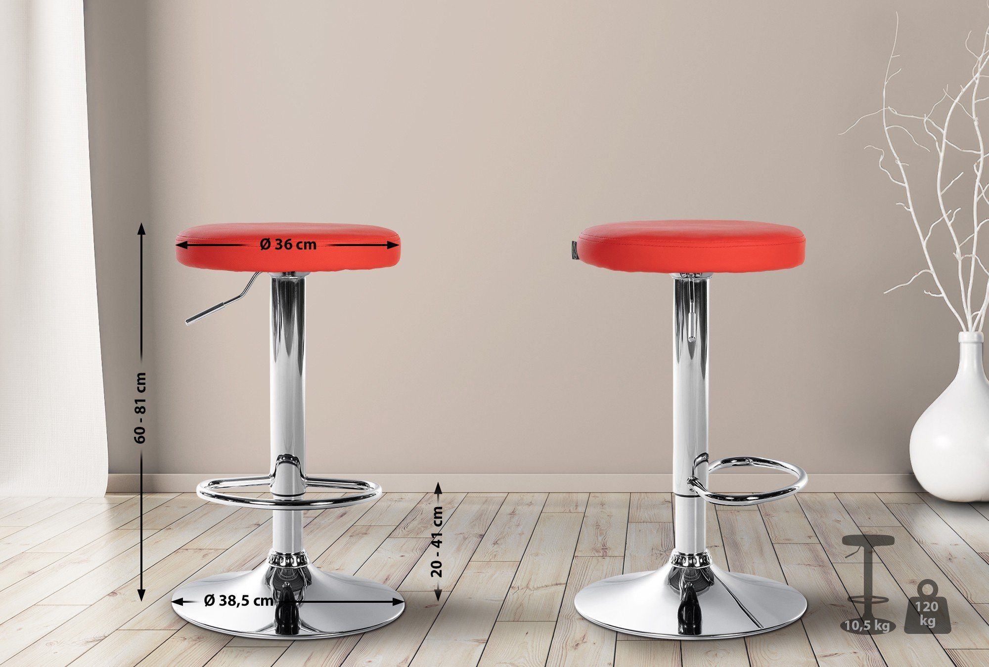 CLP Barhocker Ponte Kunstleder (2er Set, günstig online kaufen