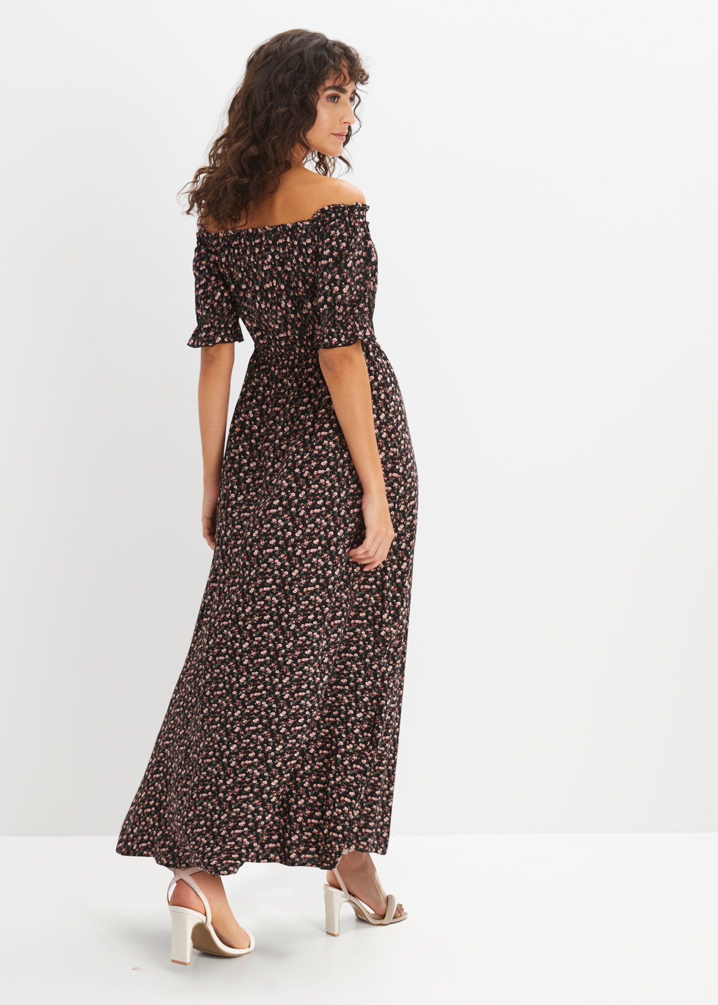 bonprix Maxikleid für modernen Look, aus Viskose, mit freien Schultern