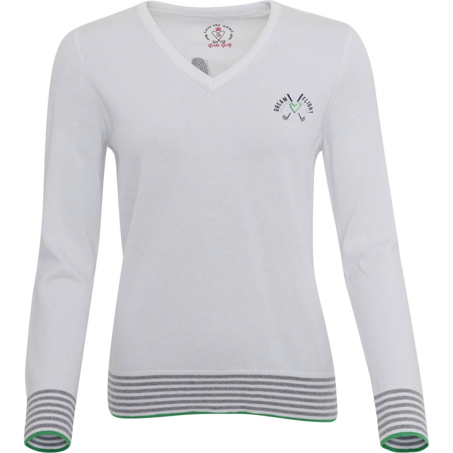 girls golf Trainingspullover Girls Golf Пуловери Oh La La Weiß Damen XL