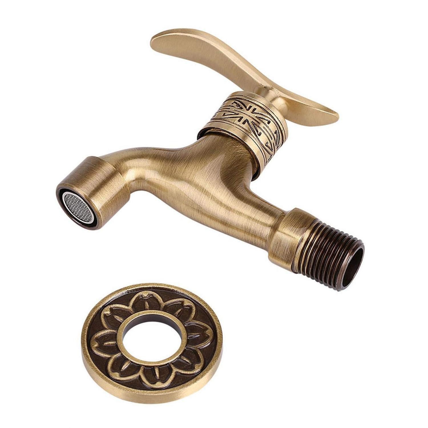 LuxusKollektion Waschtischarmatur Waschbeckenhahn Antik Messing (1-St)