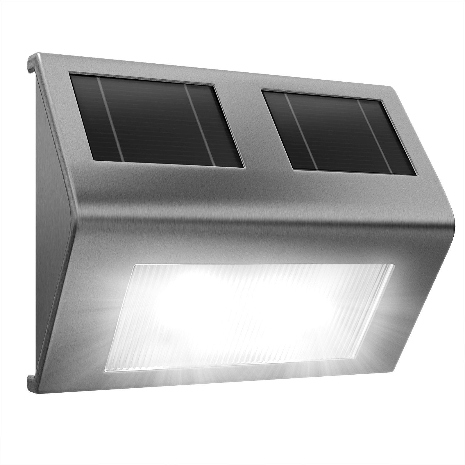 monzana LED Solarleuchte, Wandleuchte, Hängend Edelstahl günstig online kaufen