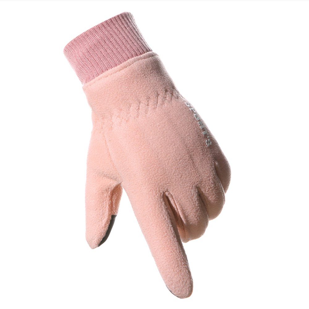 LAPA HOME Fleecehandschuhe Herren Touch-Screen Sporthandschuhe Themro Anti-Verlust Damen-Rosa für Handschuhe Winterhandschuhe Rutschfest, und Fleece Skihandschuhe Damen