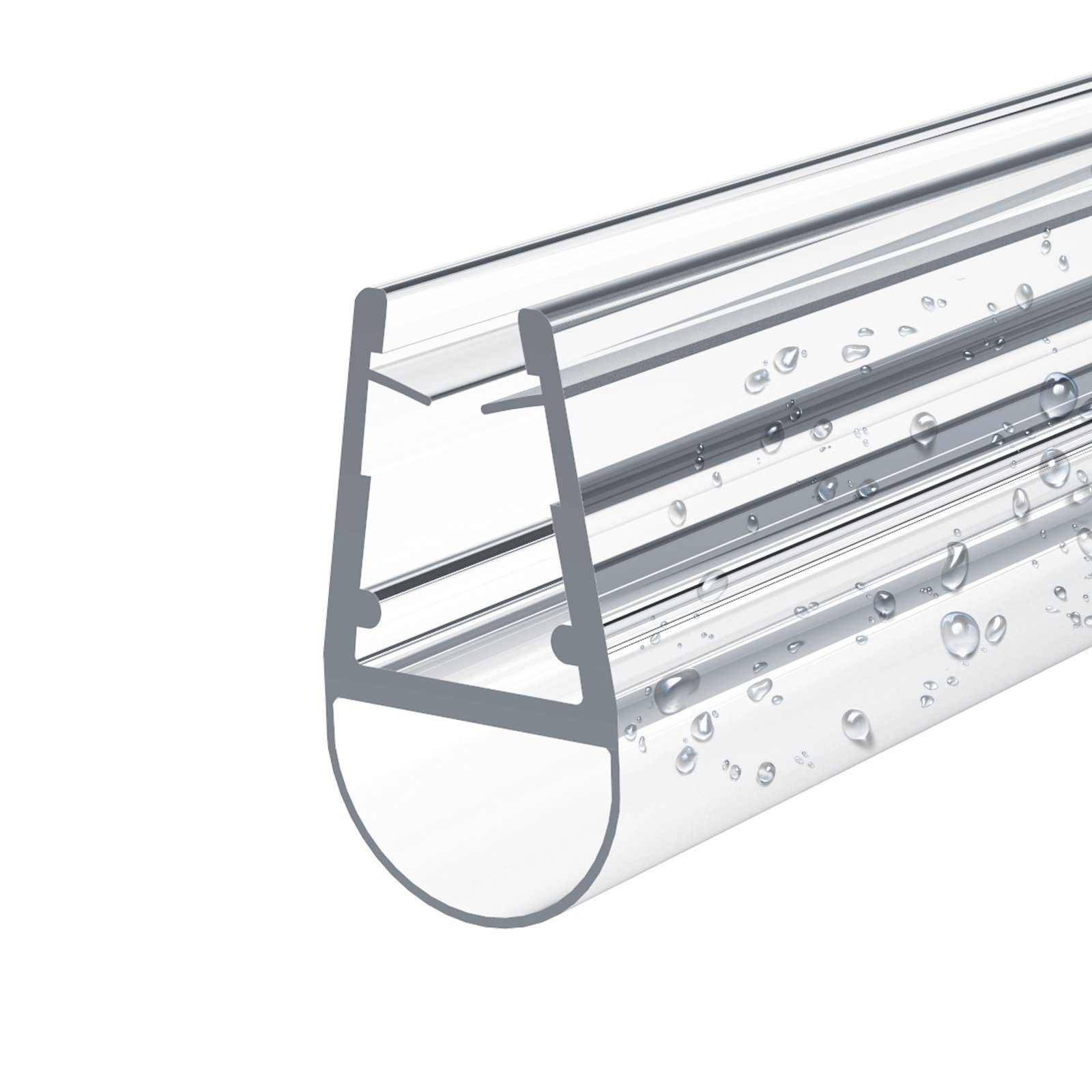 EMKE Duschdichtung Ersatzdichtung Wasserabweiser Duschdichtung, L: 80 cm, Schwallschutz Duschkabine Duschkabinenabdichtung