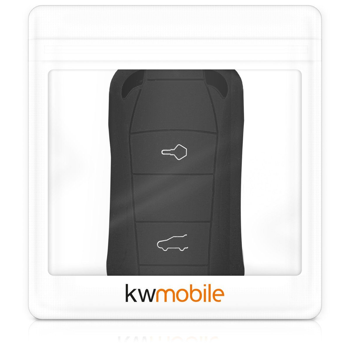 Schlüsseltasche Schlüssel Cover Autoschlüssel für Case Silikon Schwarz kwmobile Hülle Porsche, Schlüsselhülle