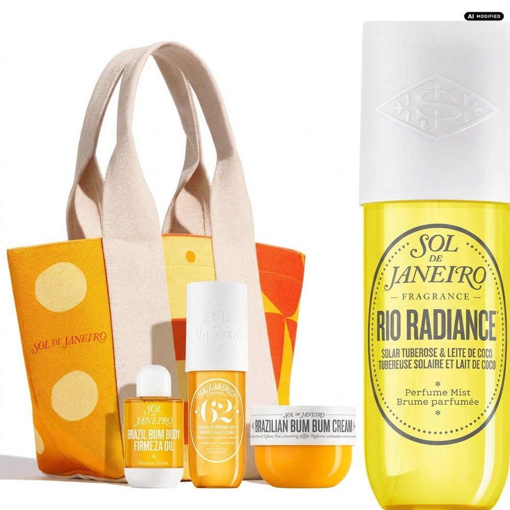 Sol de Janeiro Pflege-Geschenkset Sol de Janeiro Sol Tote Body Essentials und Rio Radiance Mist Set, Pflege und Duft in einem abgestimmten Geschenkset