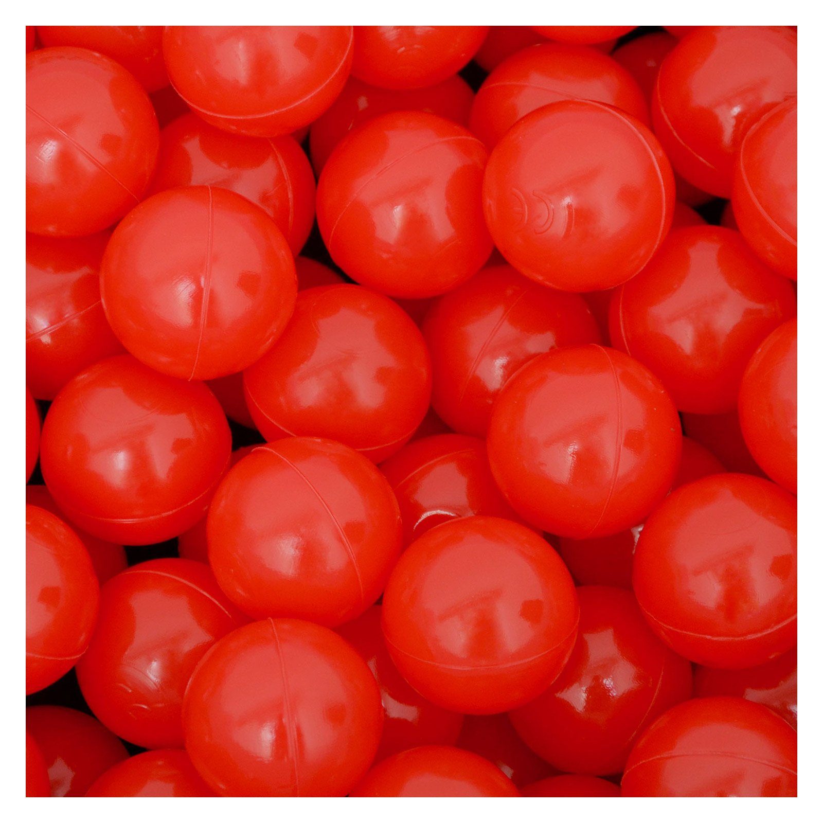 LittleTom Bällebad-Bälle 50 Bälle für Bällebad 5,5cm Babybälle Plastikbälle, Spielbälle rot