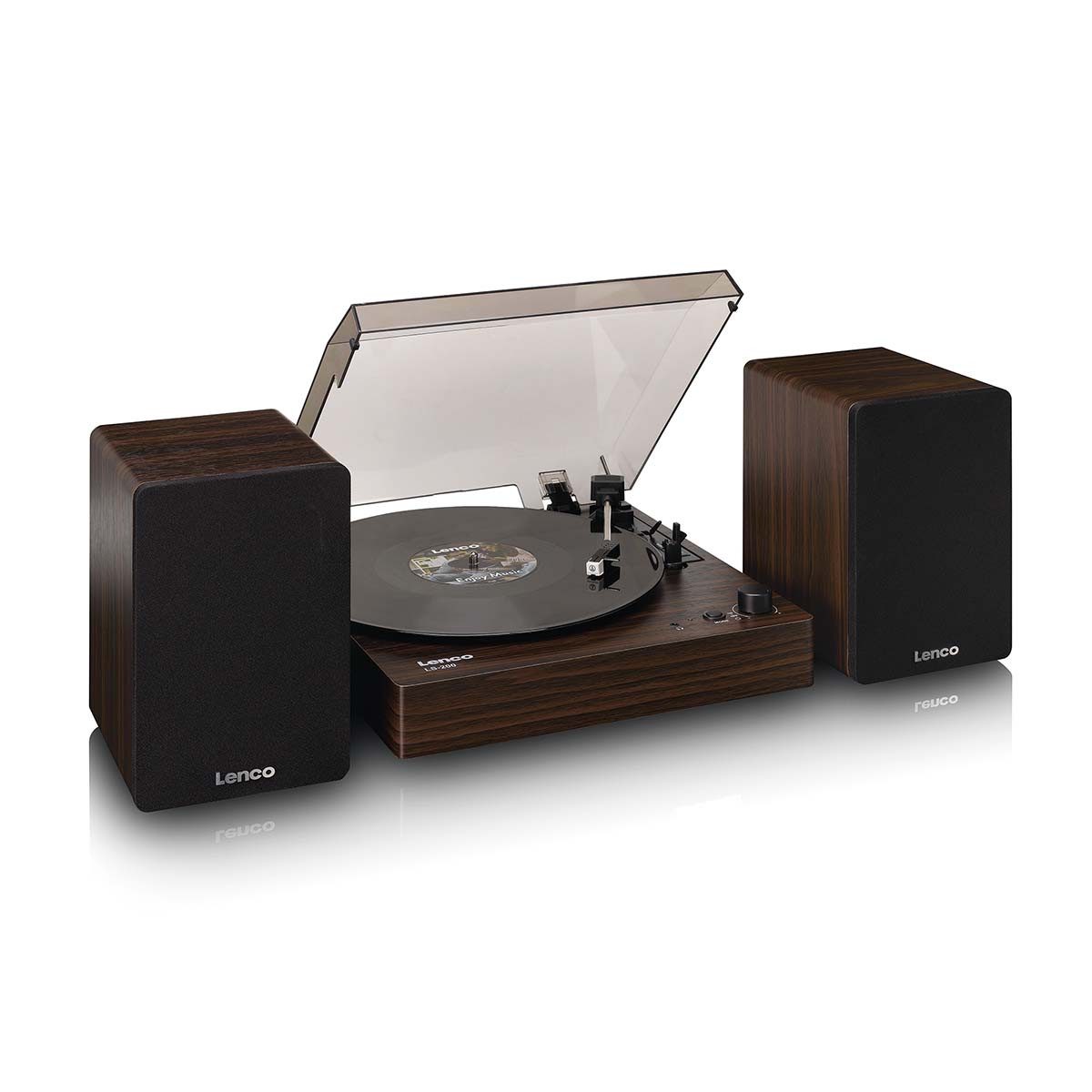Lenco LS-200WD Plattenspieler (Riemenantrieb, Bluetooth, Bluetooth-Streaming, Vinyl-Wiedergabe, Plug-and-Play, AUX-Eingang) – Bild 5 von 5