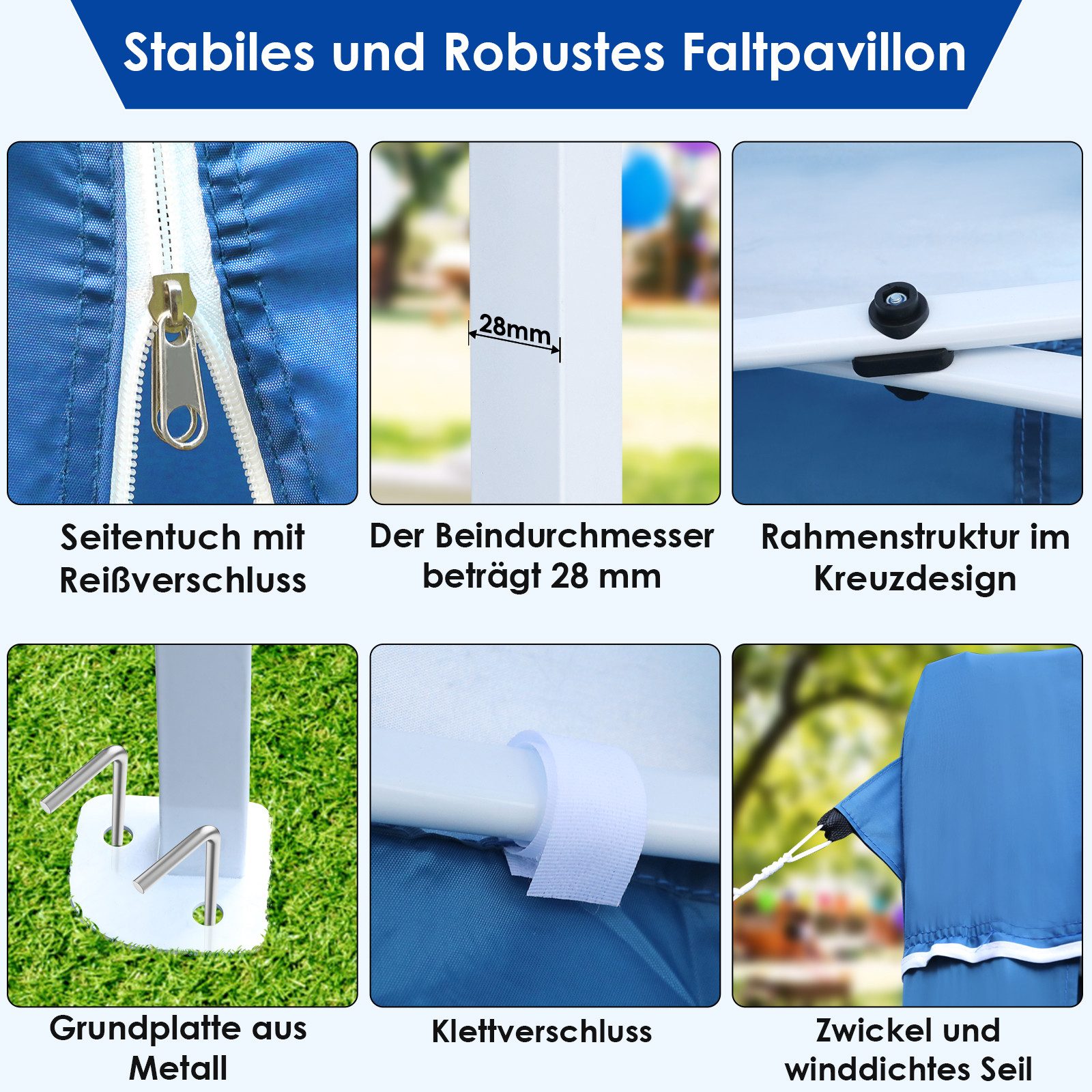TLGREEN Faltpavillon Pavillon 3x6 Wasserdicht Stabil günstig online kaufen