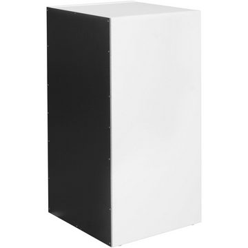 Wohnling Standregal WL5.178, 30x60x30 cm Modern Weiß Schwarz, Regal Klein, Ablageregal 2 Fächer, Bücherregal Nischenregal