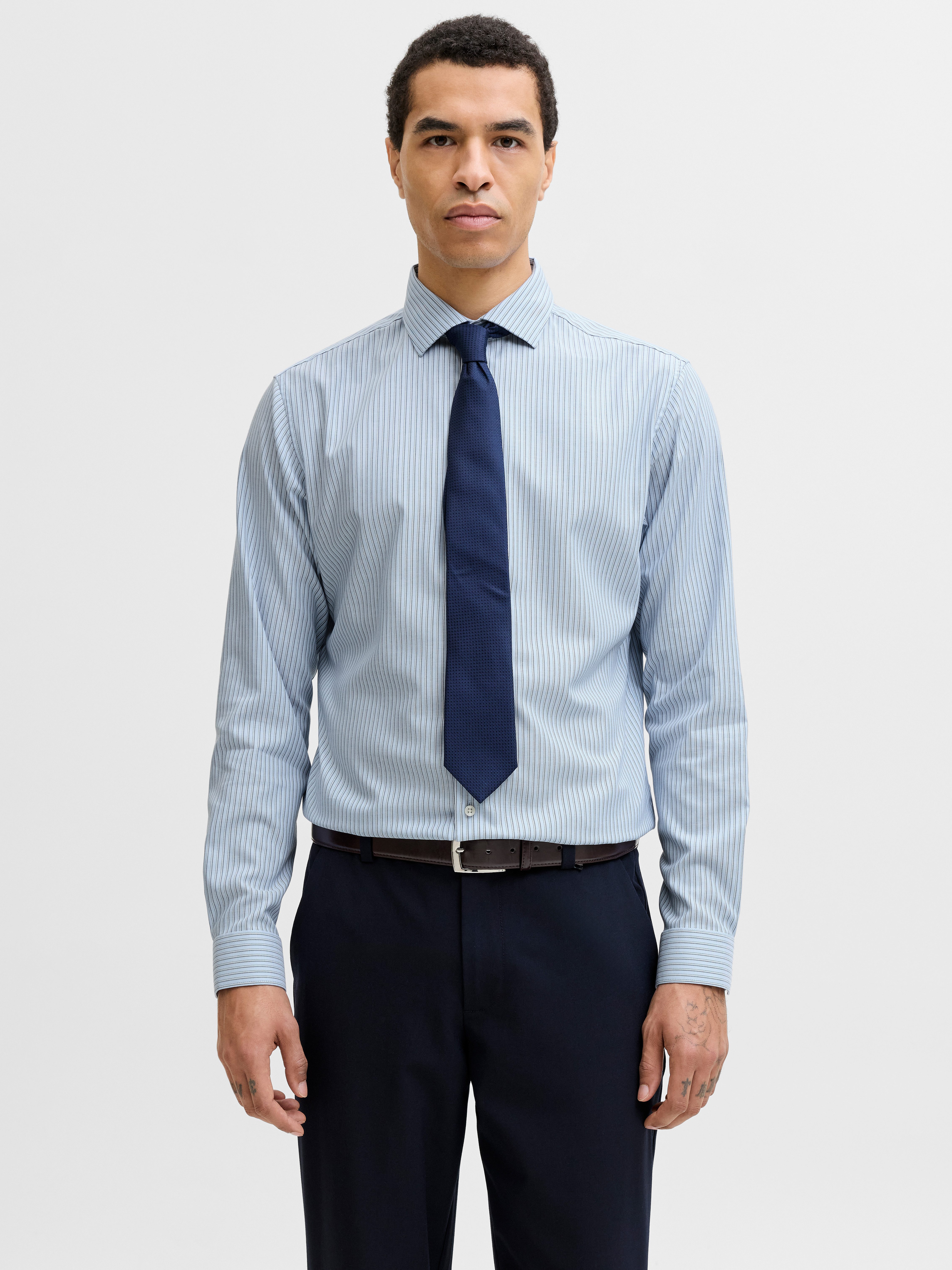 Langarmhemd JPRBLAPARKER Slim Fit Hemd, atmungsaktiv, ideal für den Alltag