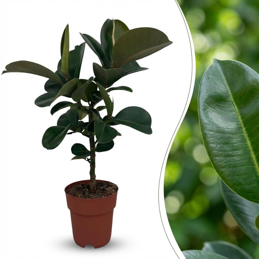 Florora Zimmerpflanze Ficus Elastica – 65 cm – Topf 19 cm – Bild 2 von 4