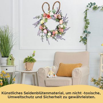 Daisred Osterkranz Deko Ostern Osterkranz mit Blumen und Eiern Osterdekoration