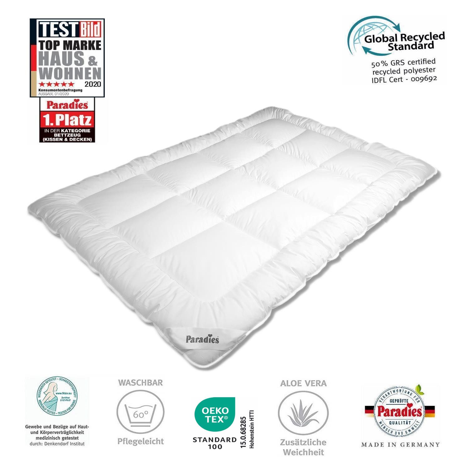 Paradies Bett-Set Paradies Winterdecke Bettenset Halia extra warm + Kissen Softy 135x200, Füllung: Paradies Fill Fasertechnologie für dauerhaft kuscheliges Volu – Bild 2 von 5