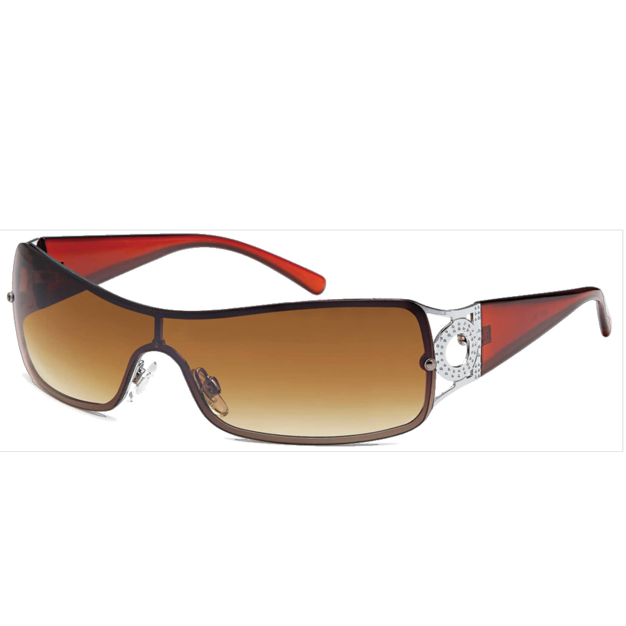 BEZLIT Eyewear Monoscheibensonnenbrille Damen Monoscheiben Sonnenbrille (1-St) mit verziertem Bügel