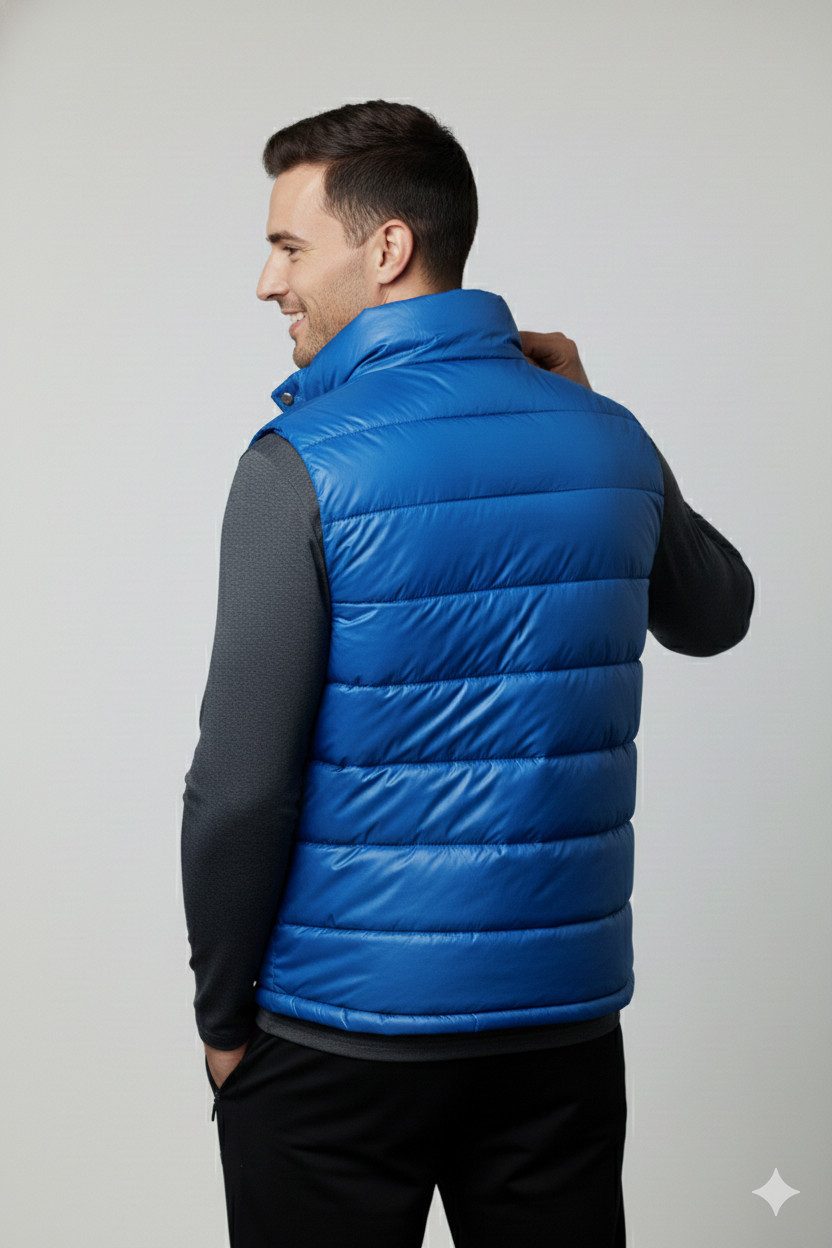 SUBLEVEL Steppweste Outdoor Puffer-Weste mit Stehkragen – Bild 4 von 5
