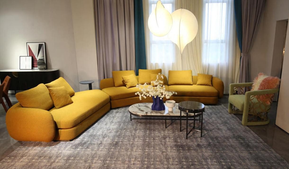 Xlmoebel Ecksofa Luxuriöses L-Form Sofa mit hochwertigem Textilbezug, Hergestellt in Europa