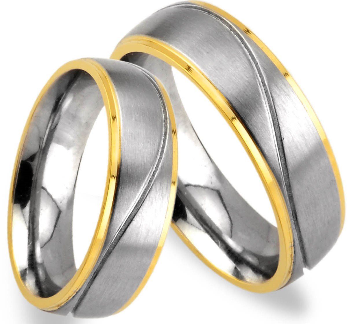 Trauringe123 Trauring Hochzeitsringe Verlobungsringe Trauringe Eheringe Gold JE20 Partnerringe platiert