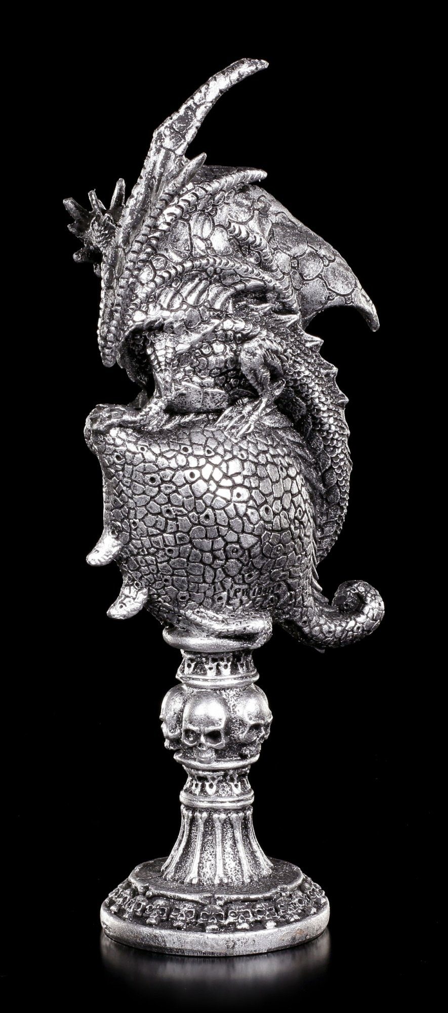 Figuren Shop GmbH Dekofigur Drachen Figur mit grünem Auge - Into your Soul - Fantasy Deko