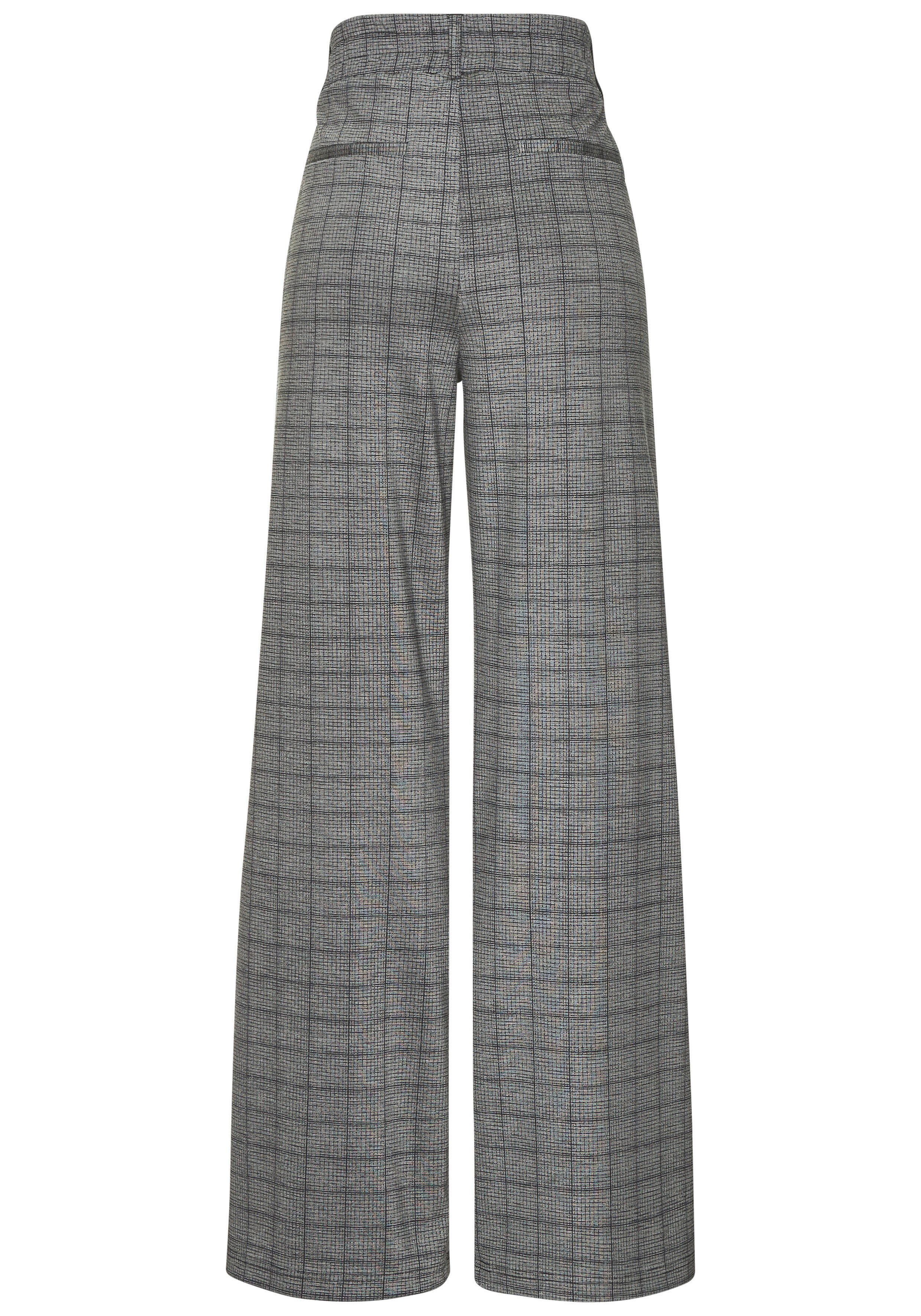 LASCANA Schlupfhose extra Weit mit Bundfalten mit Jacquard Strickmuster oder uni schwarz – Bild 4 von 5