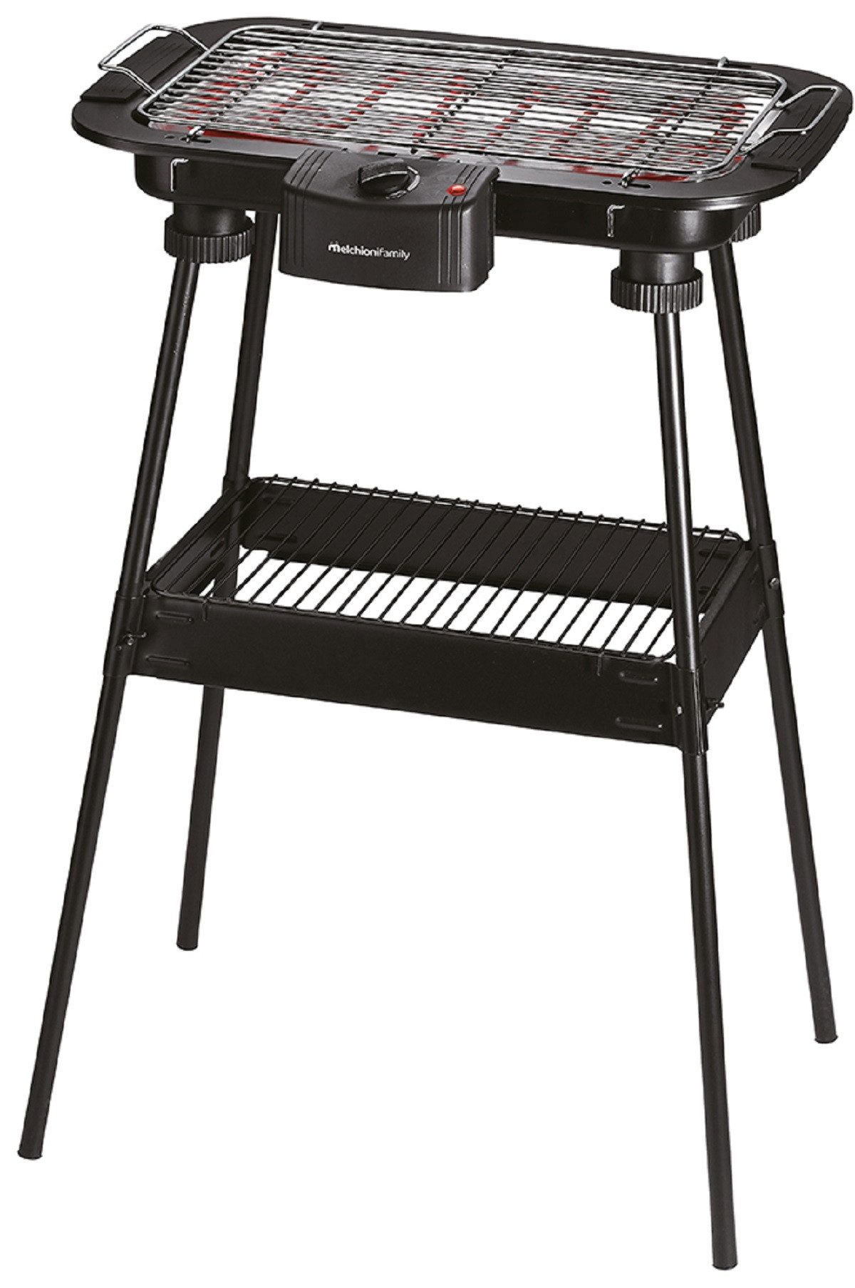 Melchioni Elektro-Standgrill 2000W Elektrischer Grill mit Ständer BBQ2