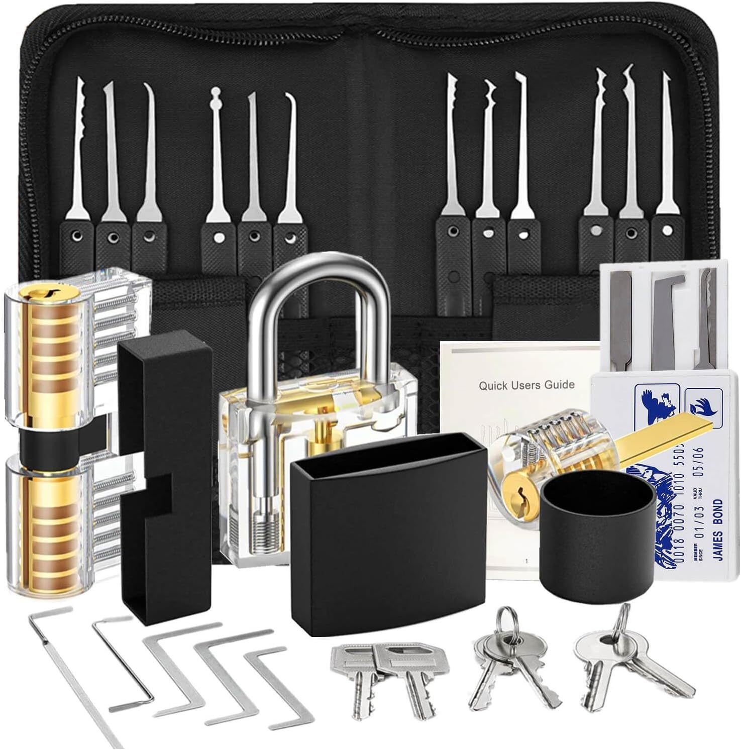 DOPWii Schlossreparatur-Werkzeugset 17-teiliges Reparatur-Set für und Profis Anfänger