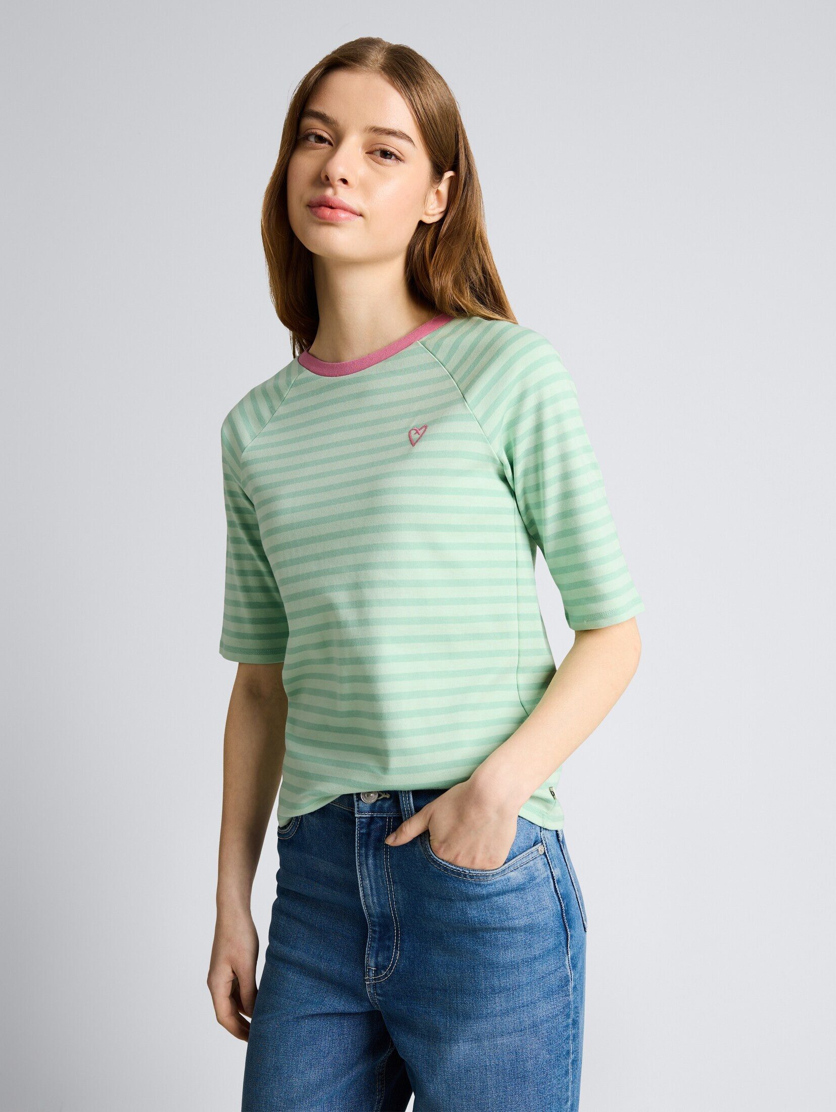 TOM TAILOR Denim T-Shirt T-Shirt T-Shirt mit Streifenmuster günstig online kaufen