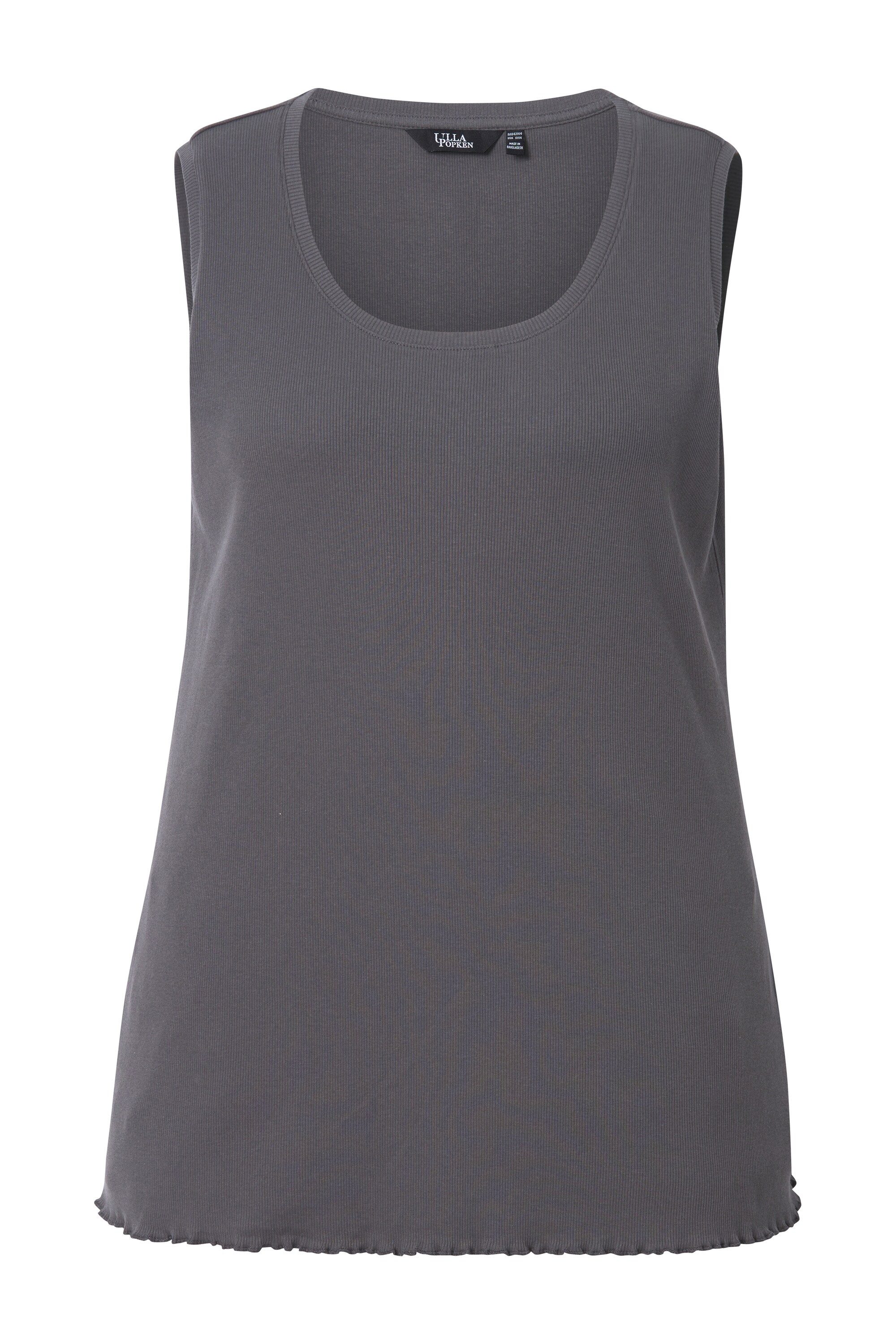 Ulla Popken Longtop Top Rippjersey Slim Rundhals ärmellos günstig online kaufen
