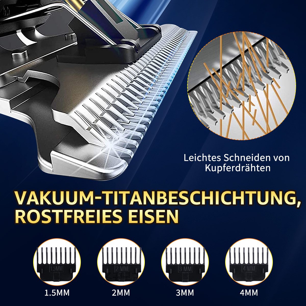 MCURO Haarschneider Haarschneidemaschine Barttrimmer, LED Displays 4 in 1 Elektrischer Haartrimmer, Kabelloser Bartschneider, Professioneller Haarschneidemaschine männer Haartrimmer