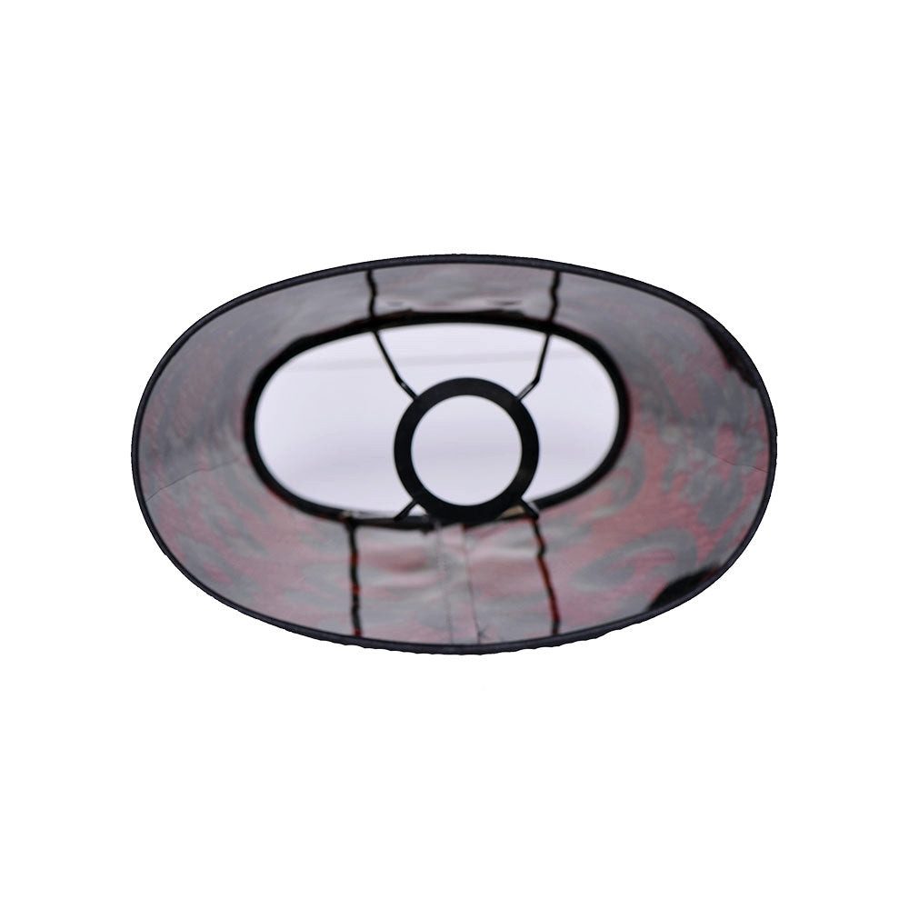 Dirk Davids Leuchten GmbH Lampenschirm Lampenschirm Leinen Oval Rot Schwarz Tischleuchte 25-15-16cm, Vielseitig einsetzbar – Bild 2 von 3